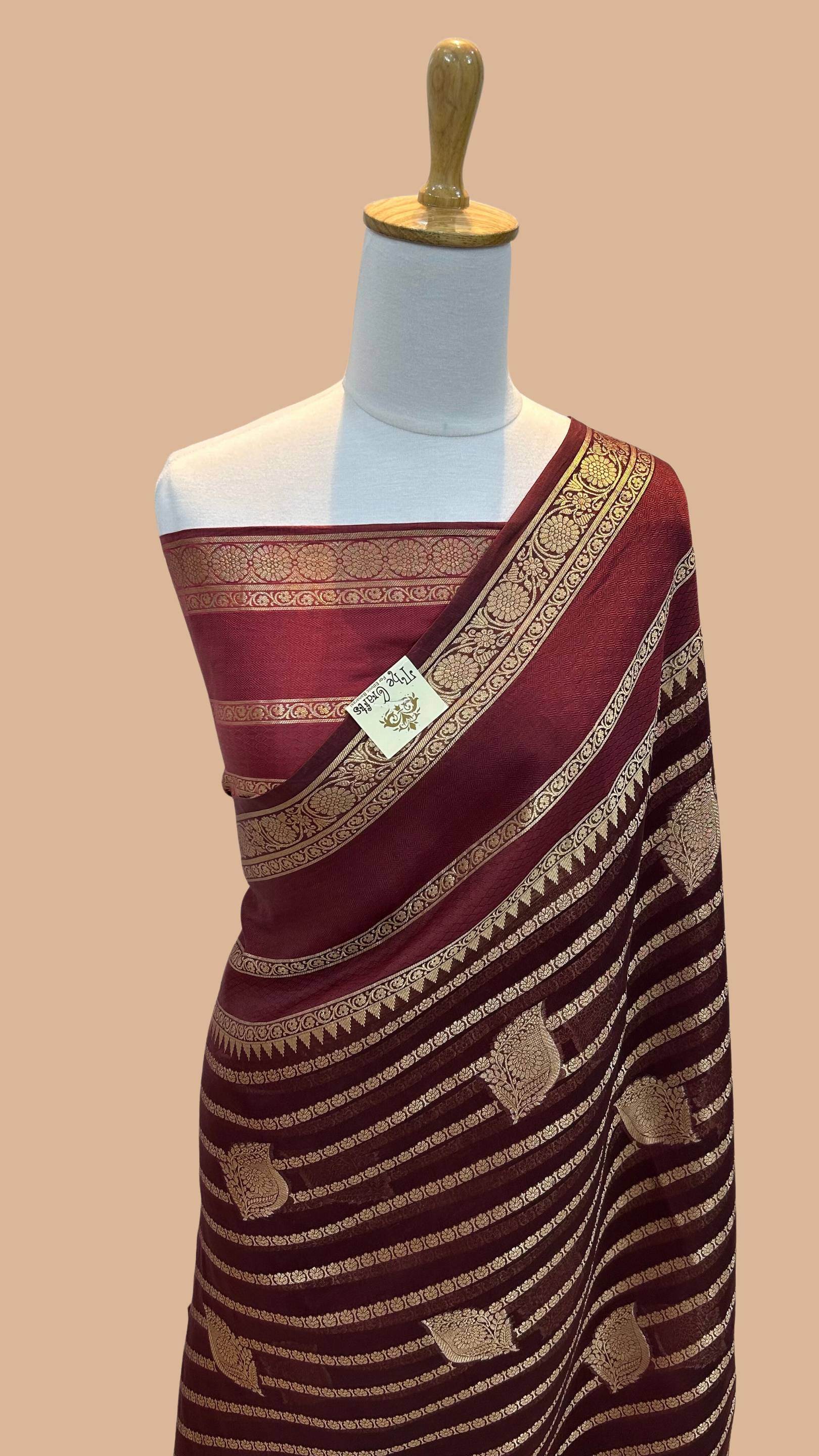 Pure Kora Silk Handloom Banarasi Saree