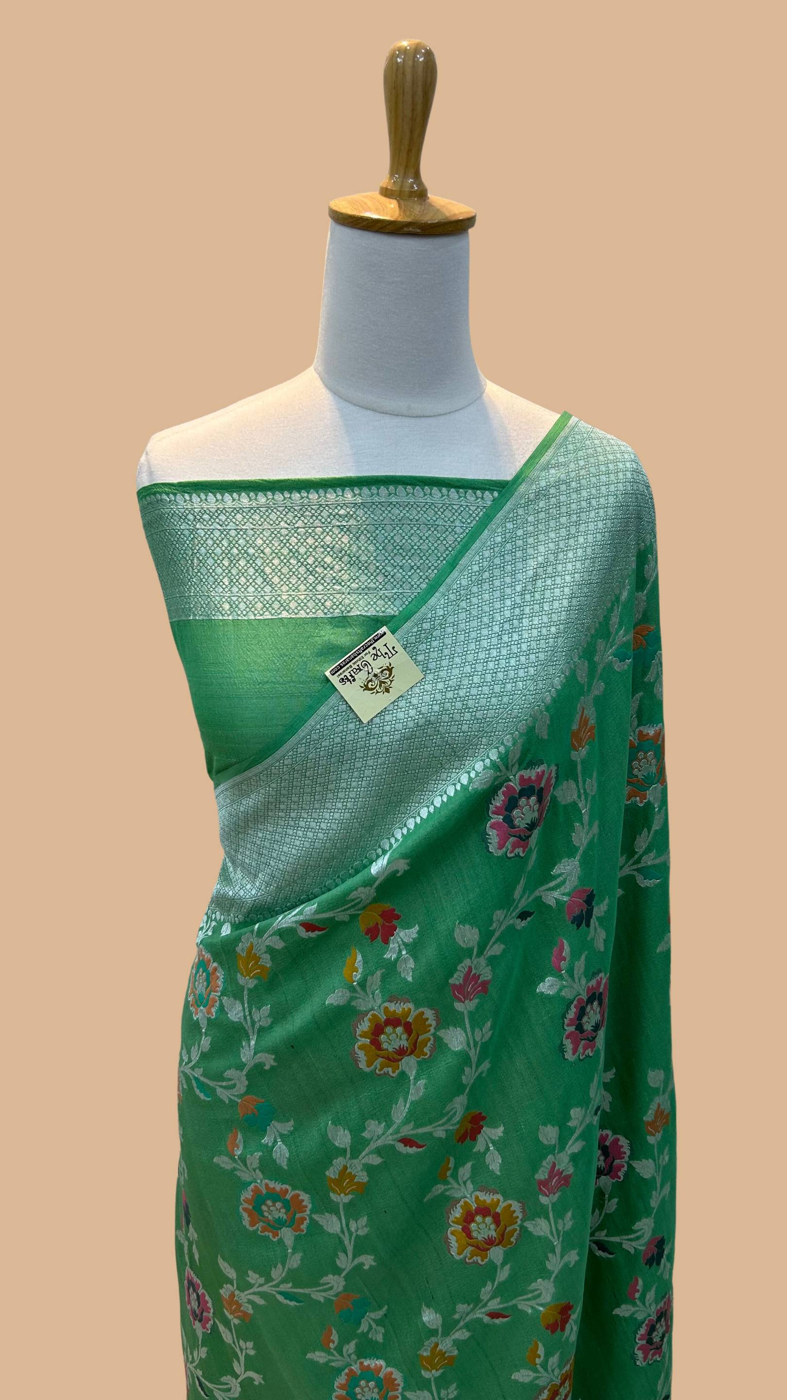 Tussar Georgette Banarasi Saree - Meenakari