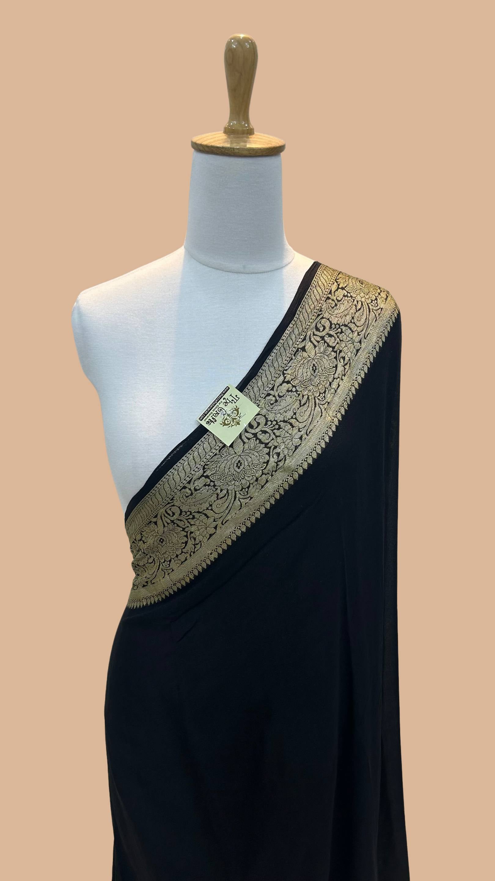 Pure Khaddi Chiffon Banarasi Saree