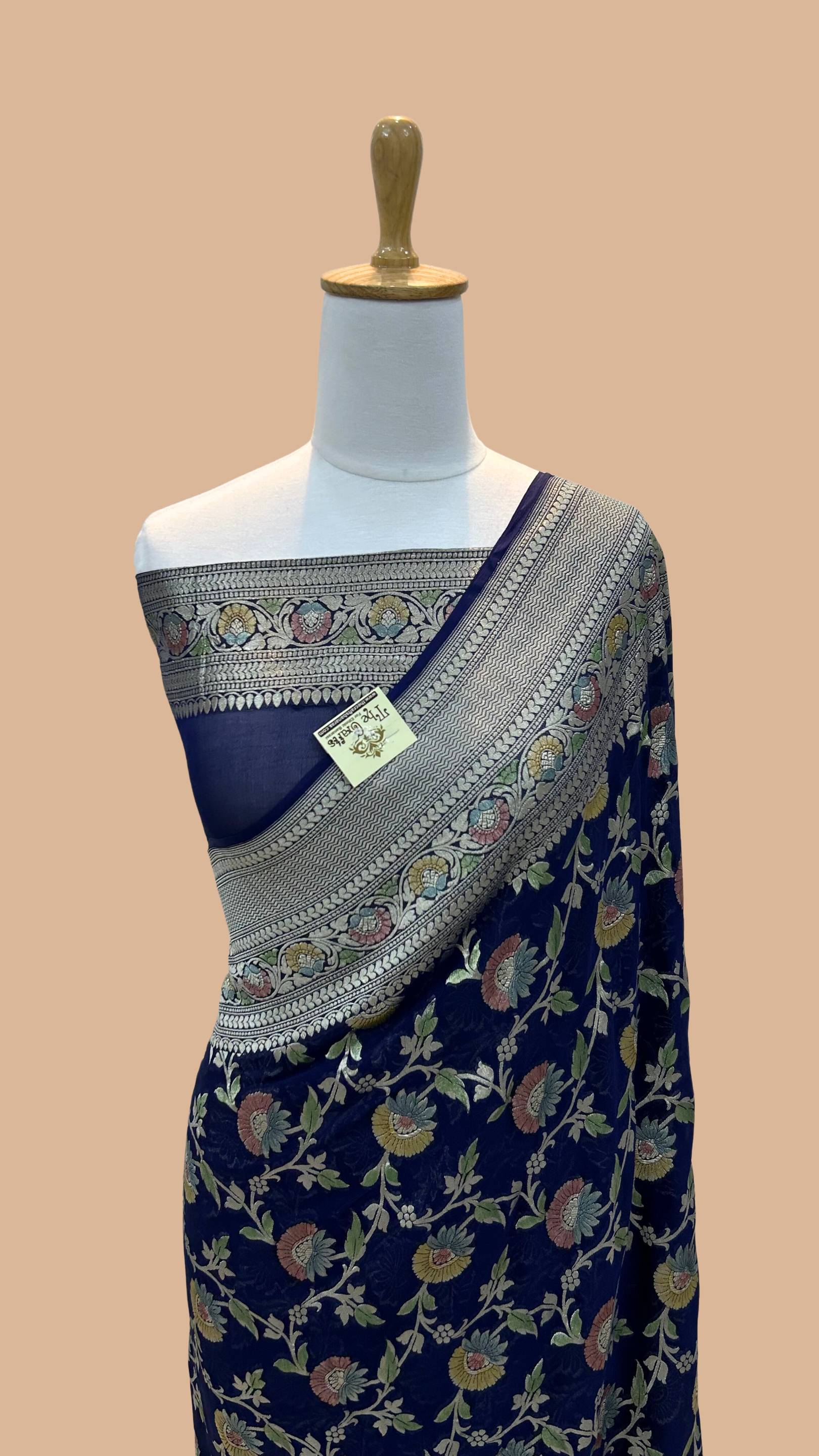 Khaddi Georgette Handloom Banarasi Saree