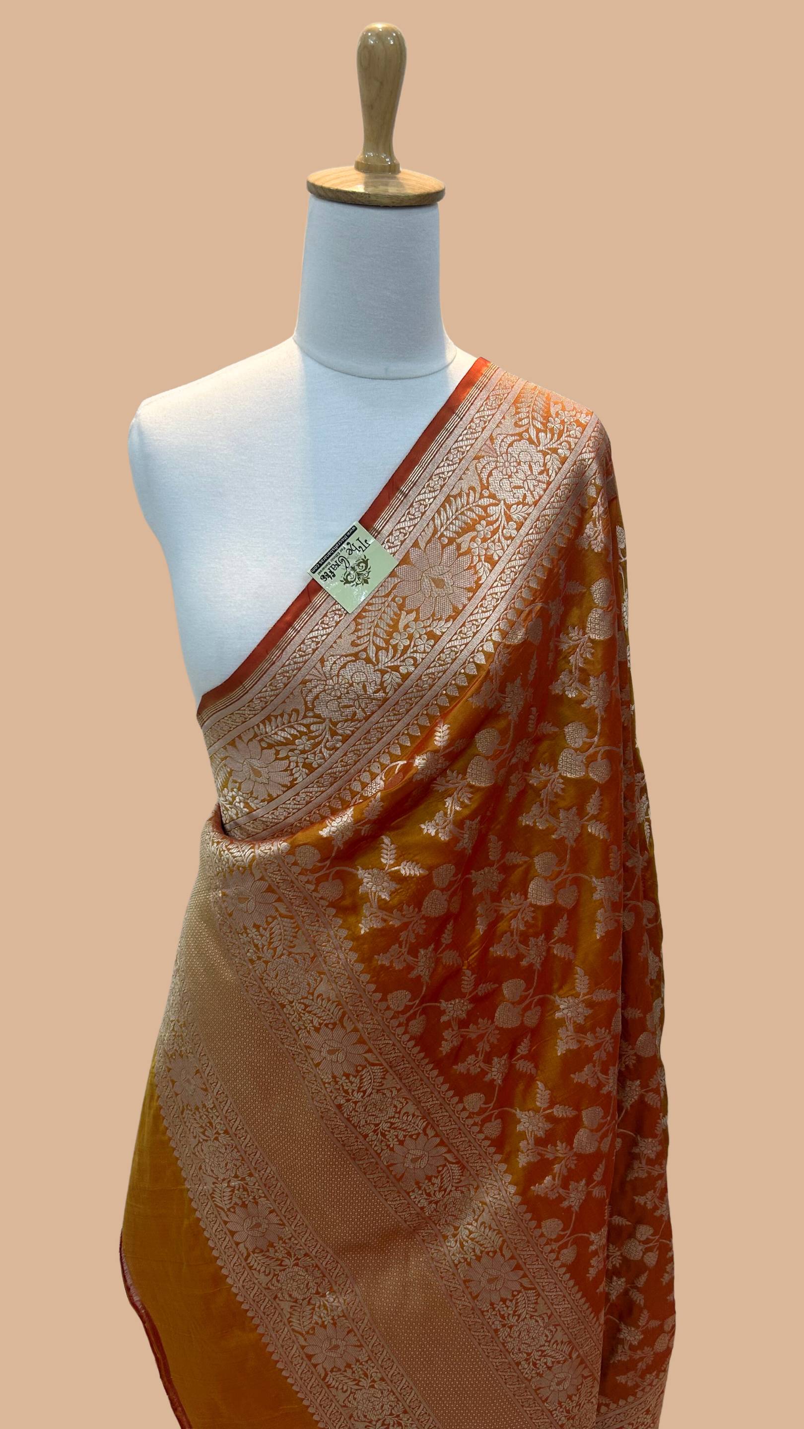 Pure Katan Silk Banarasi Handloom Dupatta