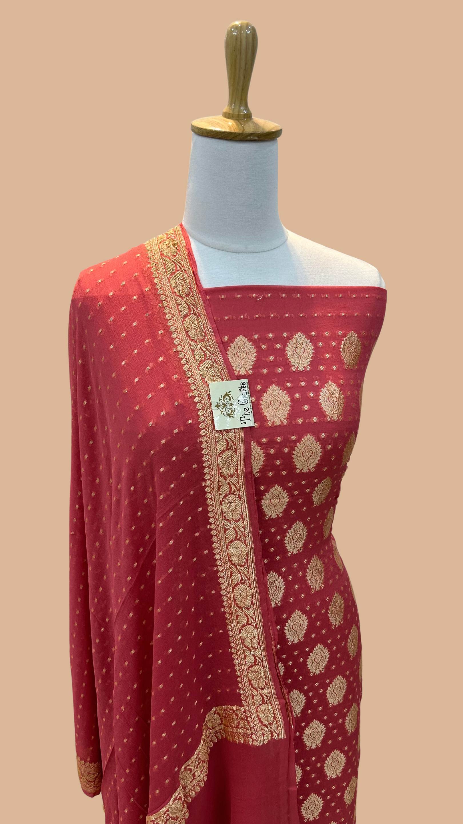 Khaddi Georgette Banarasi Dress Material