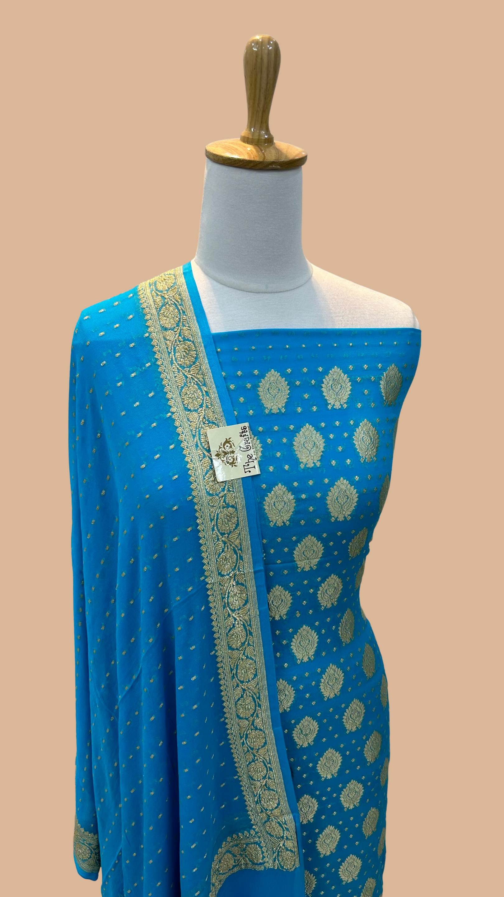 Khaddi Georgette Banarasi Dress Material