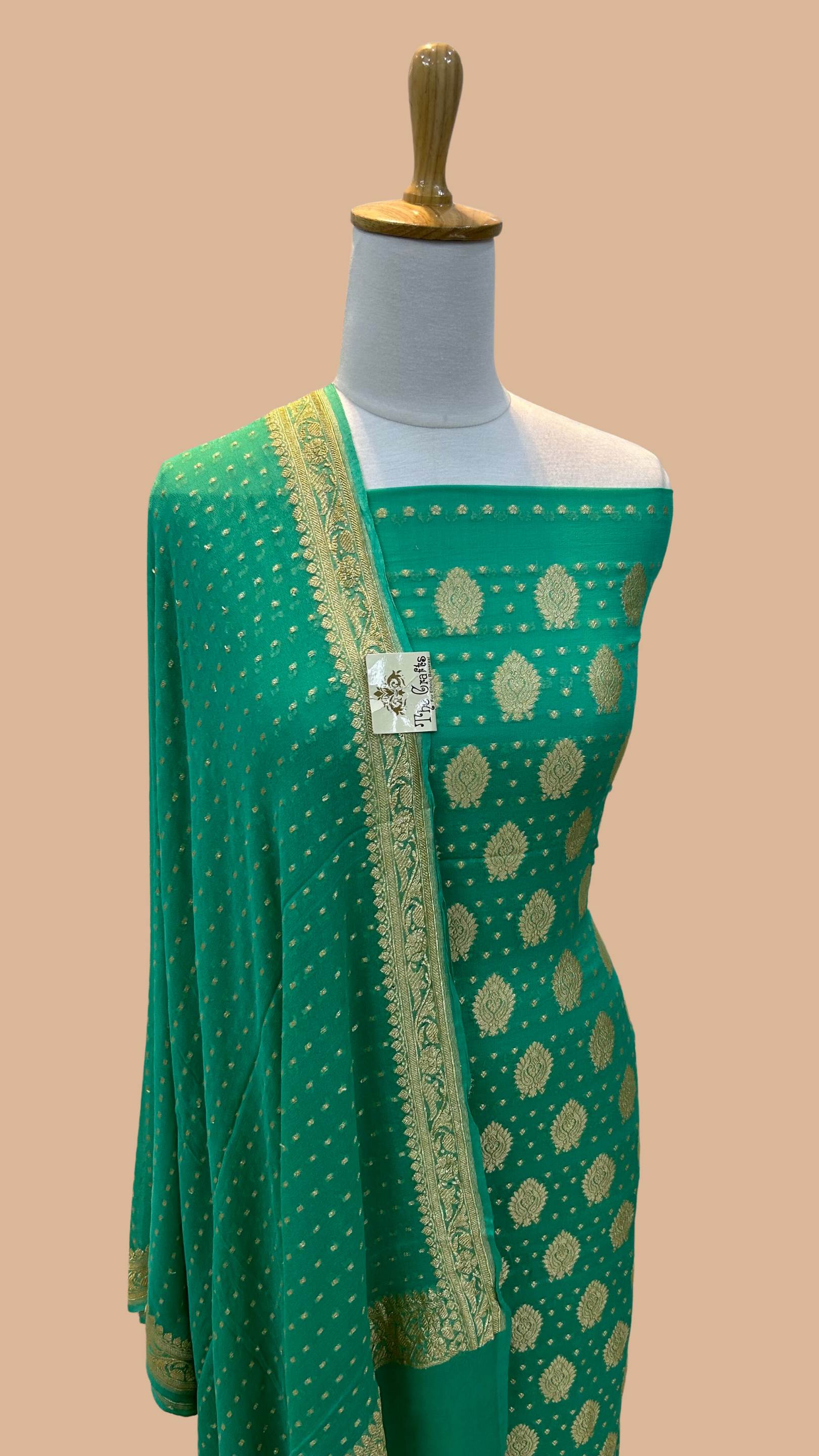 Khaddi Georgette Banarasi Dress Material – The Crafts Banaras