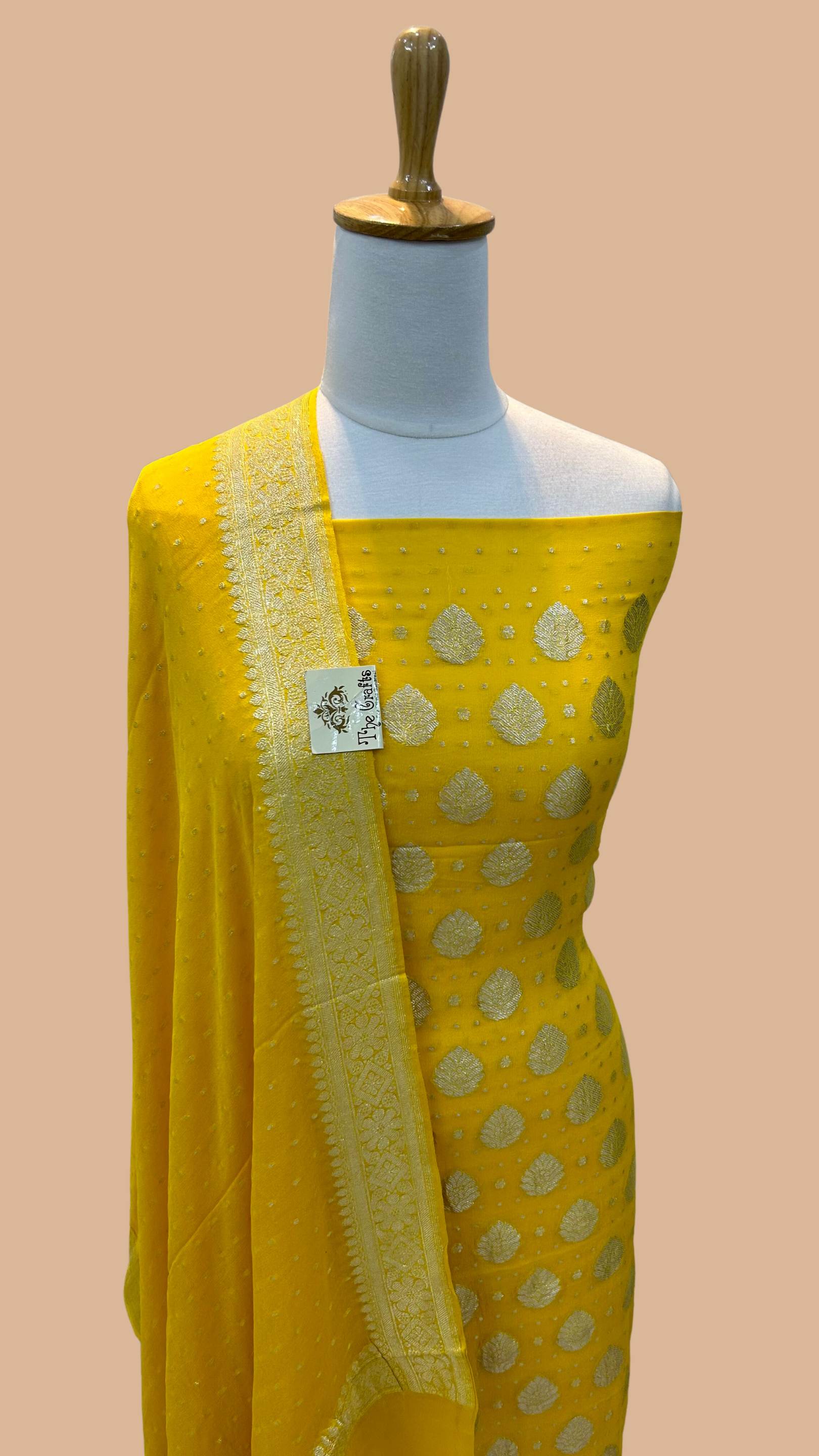 Banarasi Khaddi Georgette Dress Material