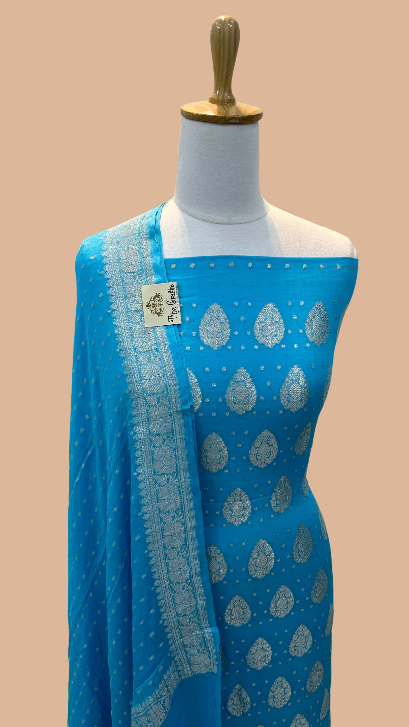 Banarasi Khaddi Georgette Dress Material