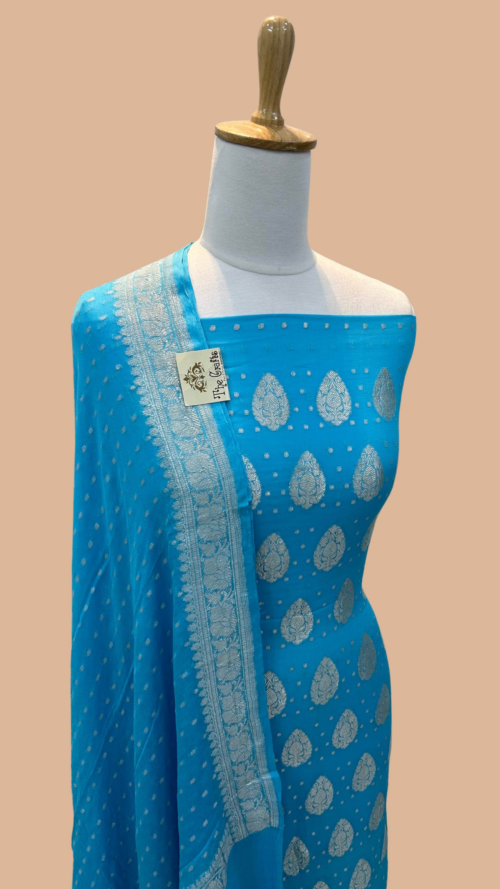 Banarasi Khaddi Georgette Dress Material