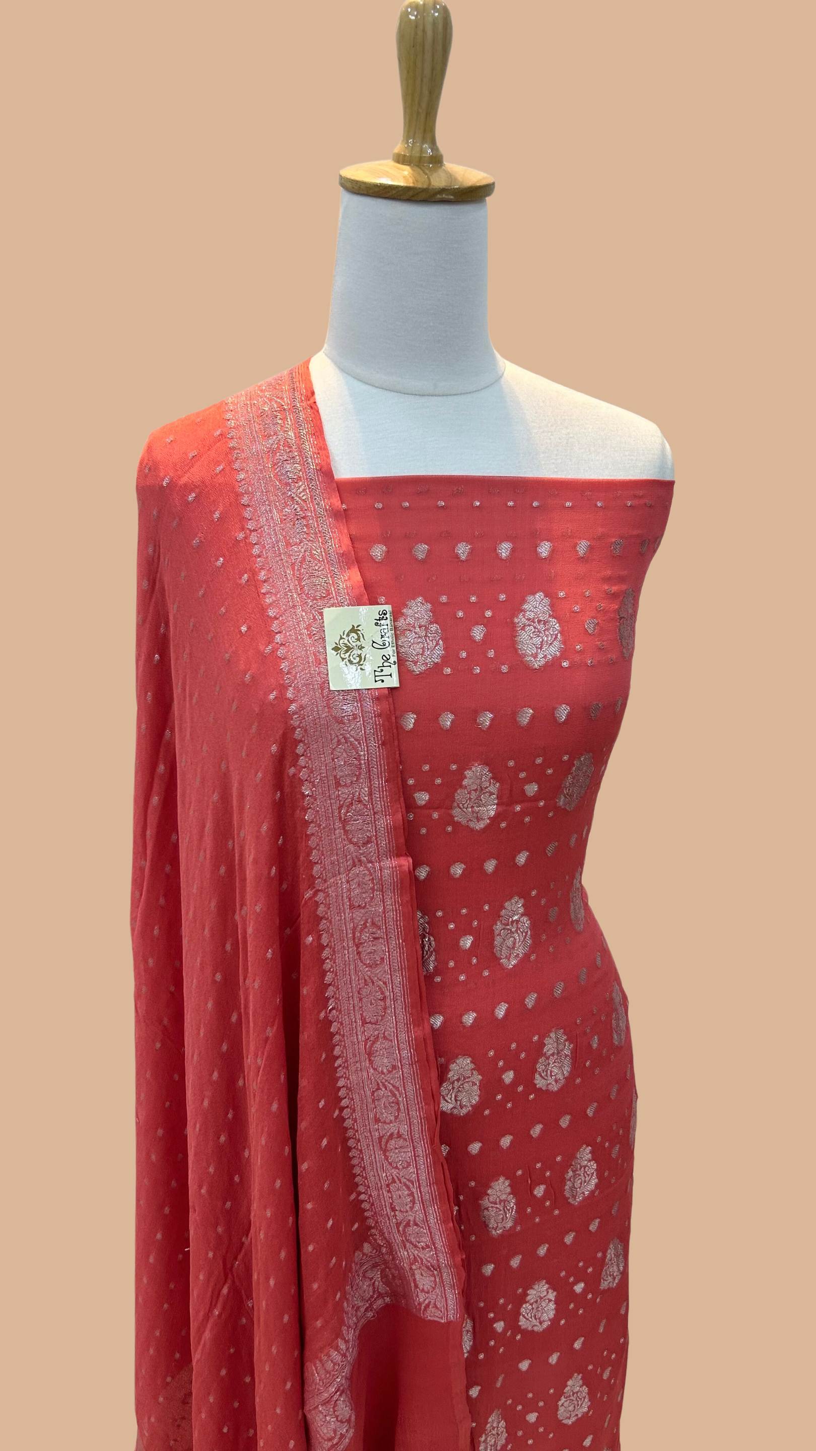 Banarasi Khaddi Georgette Dress Material