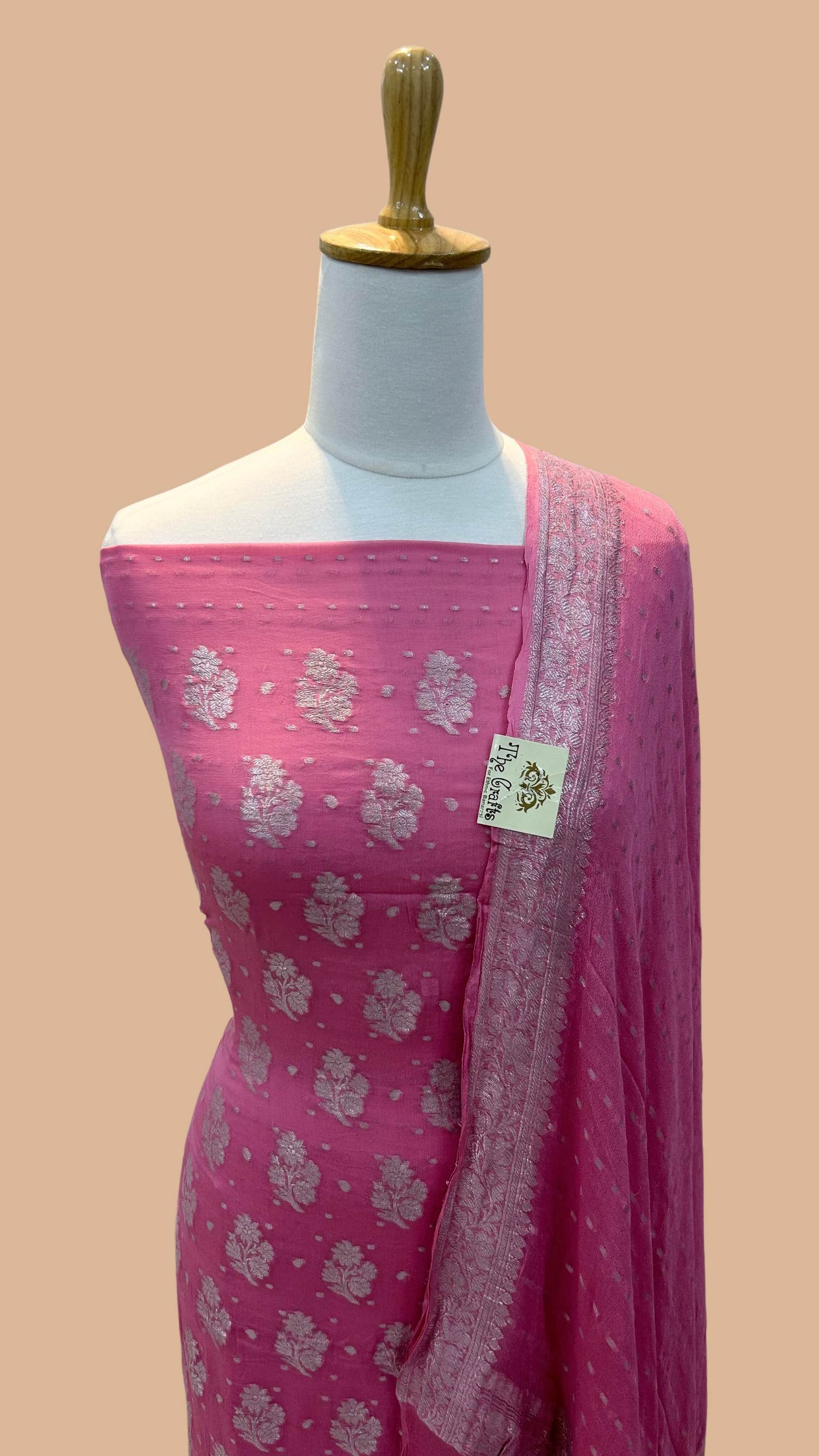 Banarasi Khaddi Georgette Dress Material