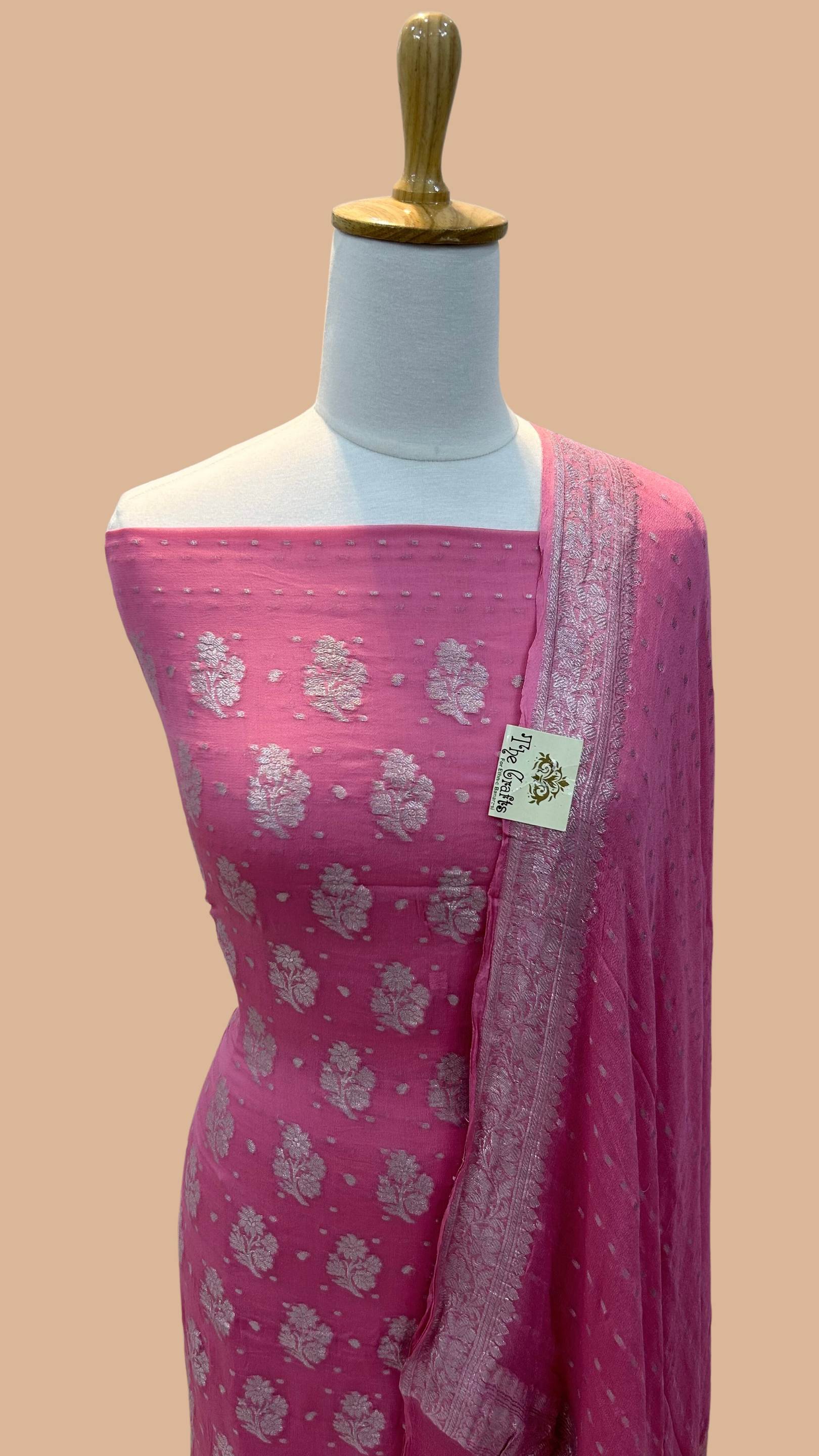 Banarasi Khaddi Georgette Dress Material