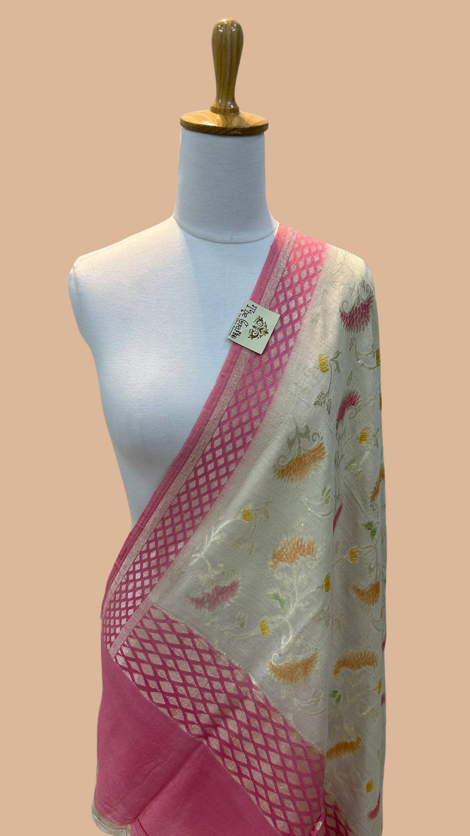 Pure Moonga Silk Banarasi Handloom Dupatta