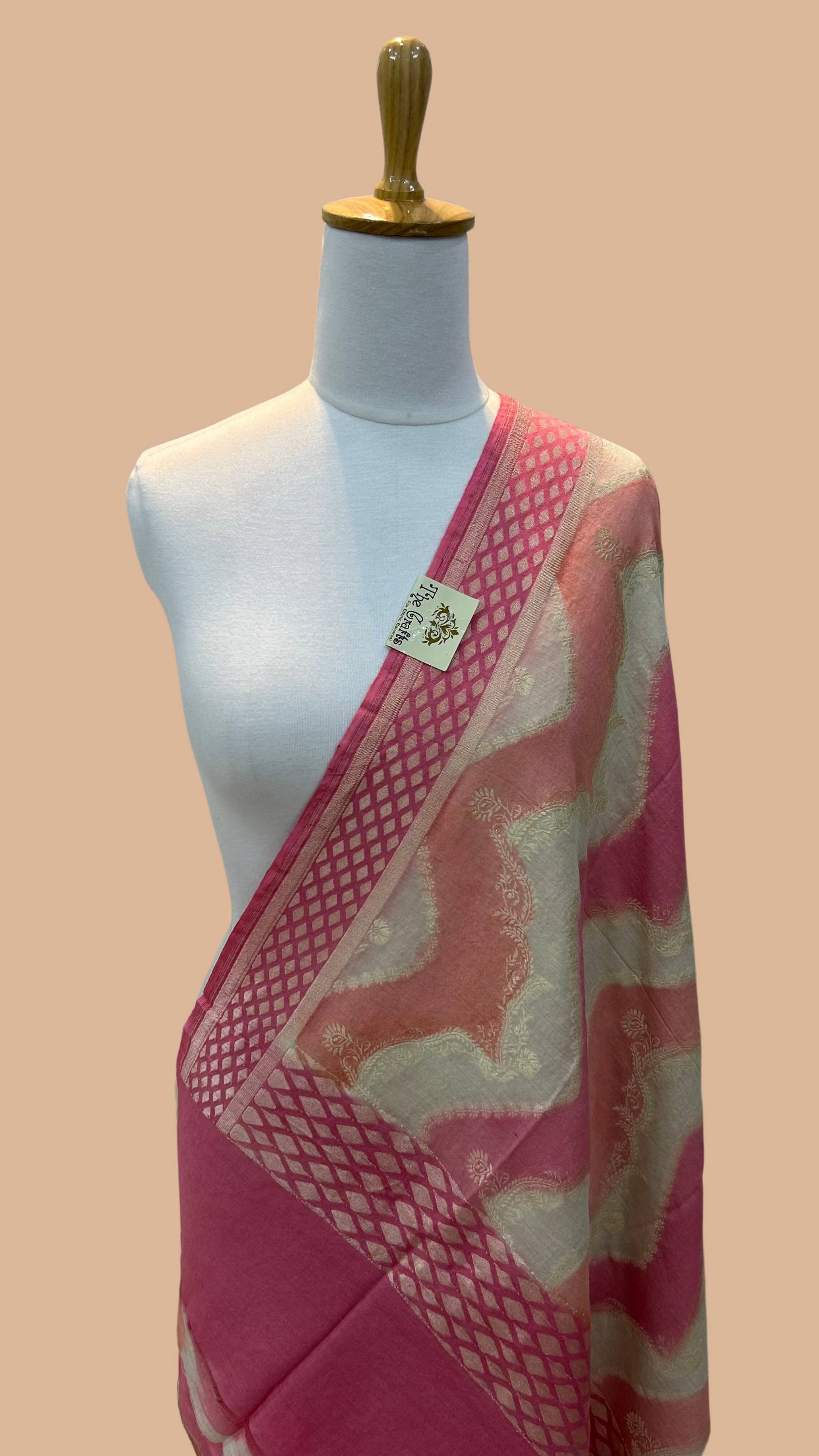 Pure Moonga Silk Banarasi Handloom Dupatta