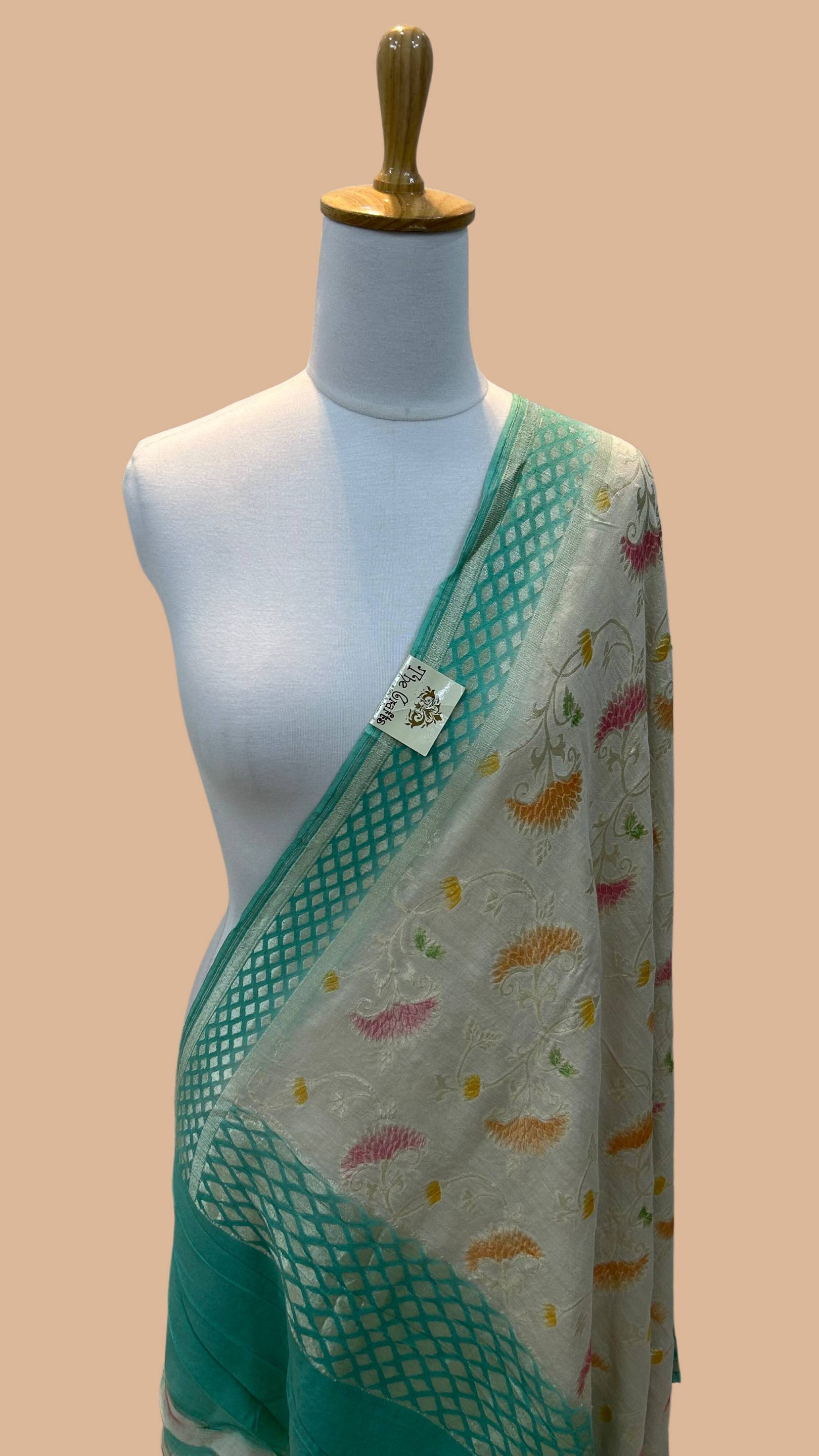 Pure Moonga Silk Banarasi Handloom Dupatta