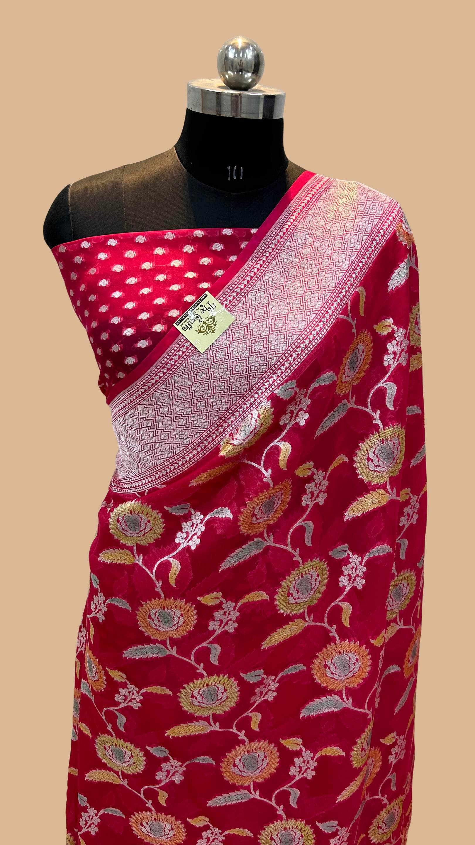 Pure Kora Silk Handloom Banarasi Saree