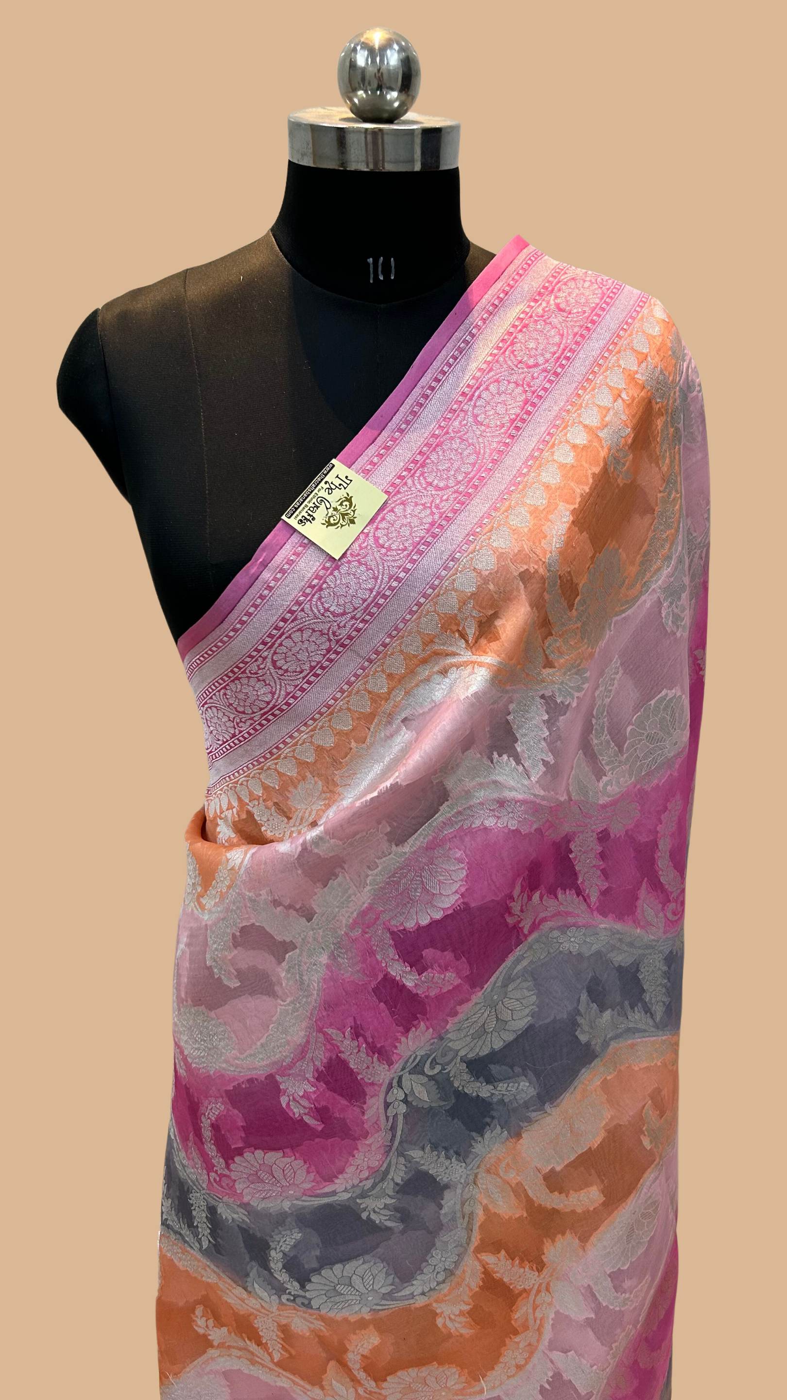 Pure Kora Silk Handloom Banarasi Saree