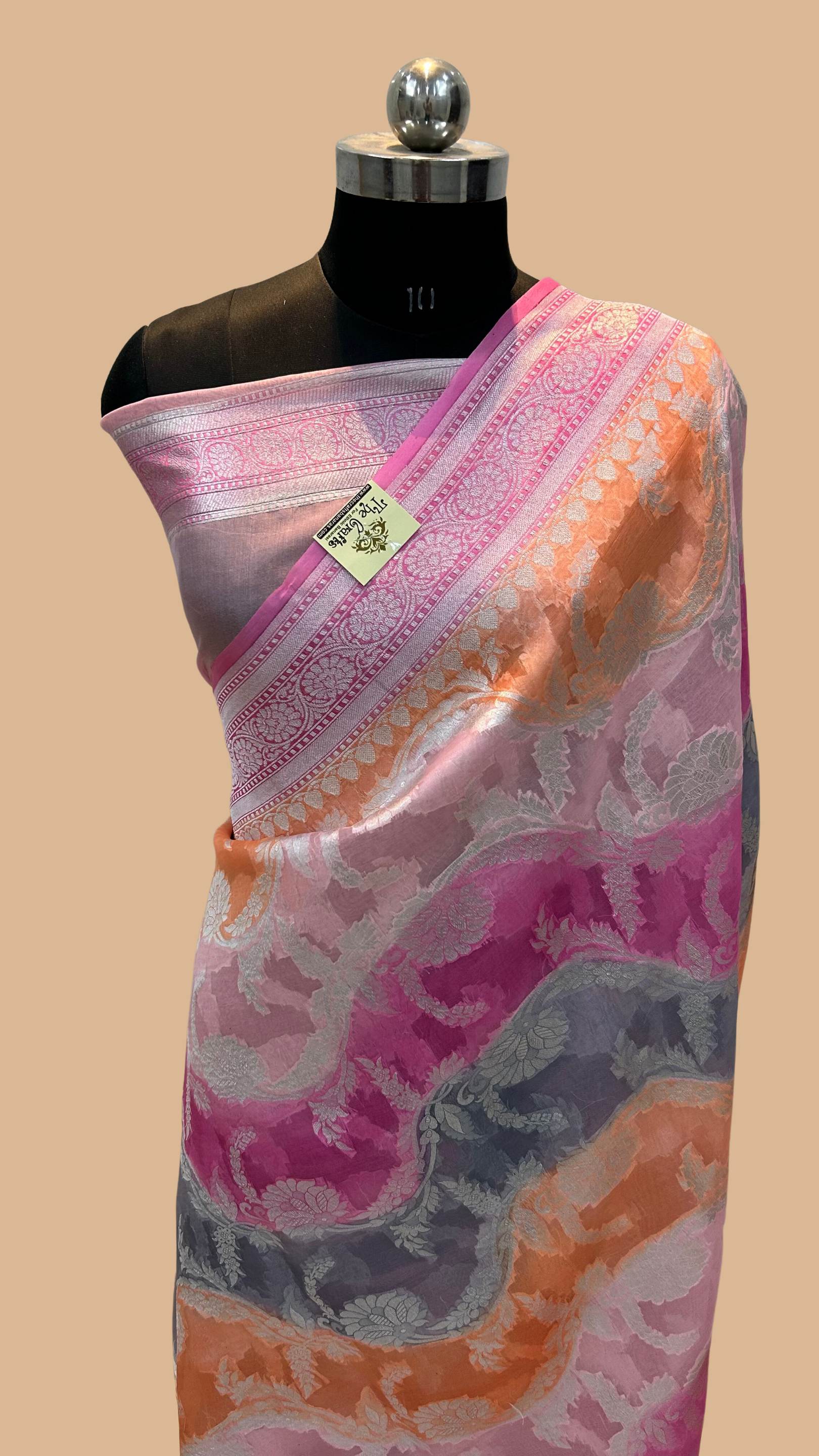 Pure Kora Silk Handloom Banarasi Saree