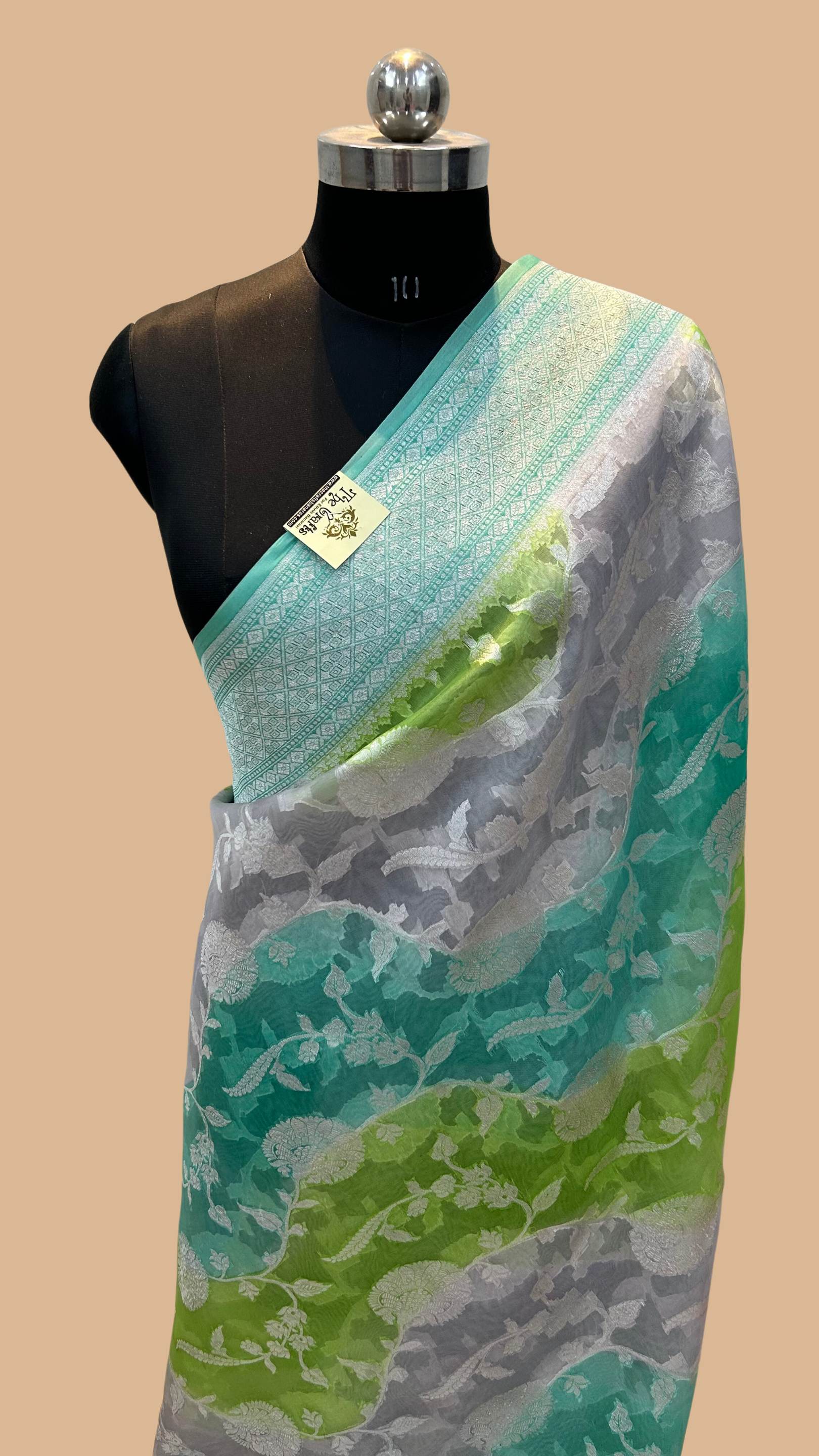 Pure Kora Silk Handloom Banarasi Saree