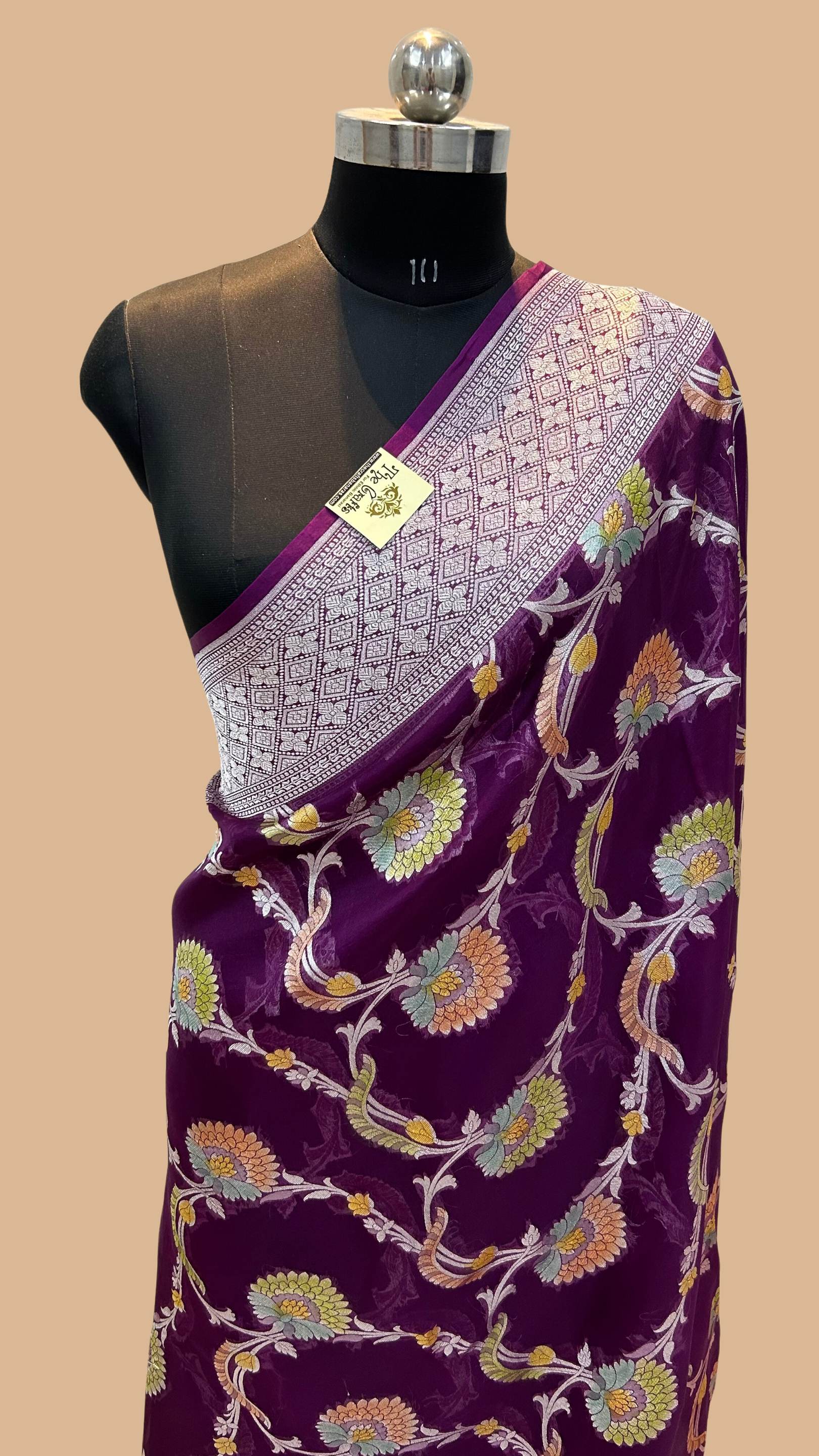 Pure Kora Silk Handloom Banarasi Saree