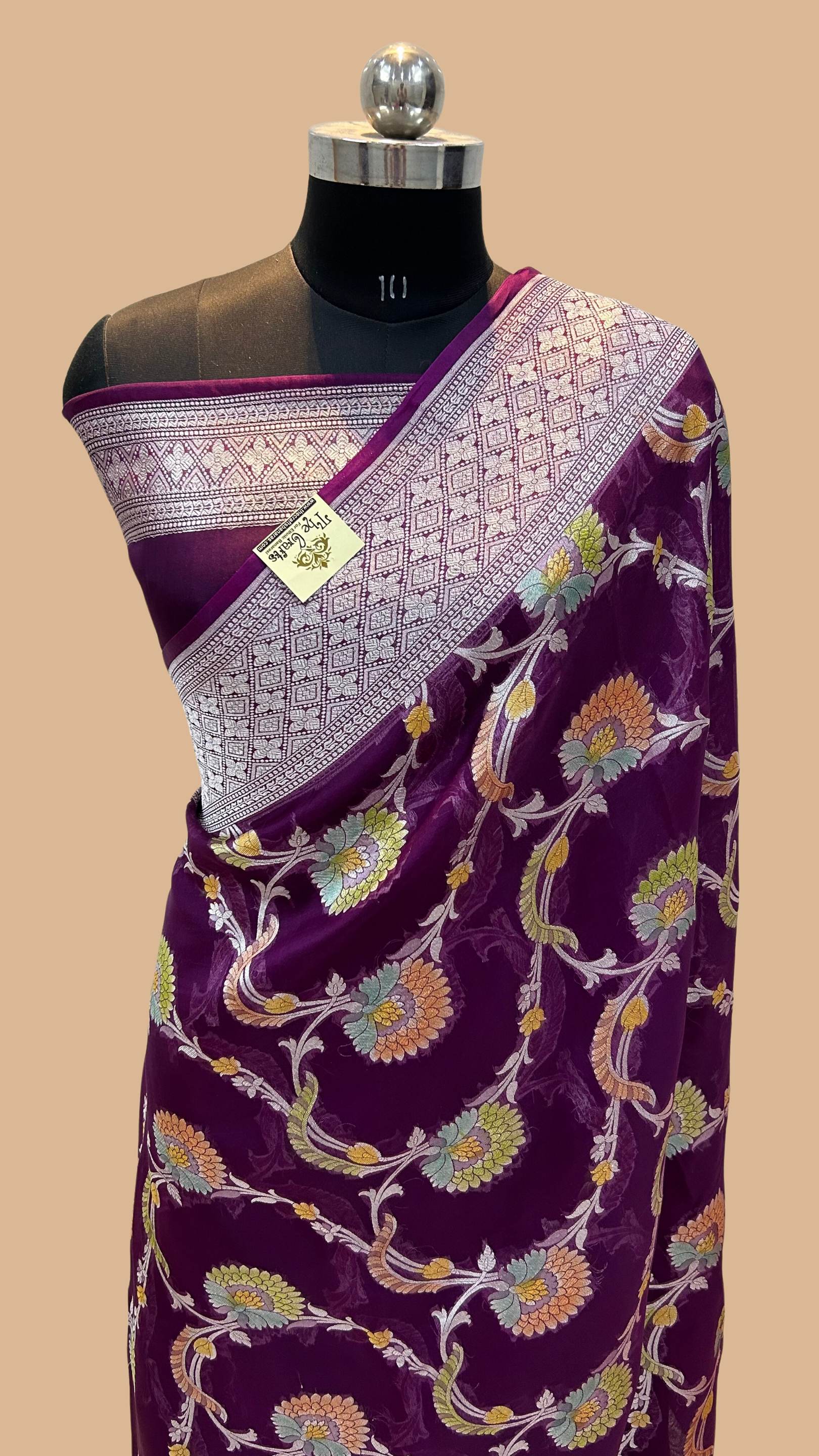 Pure Kora Silk Handloom Banarasi Saree