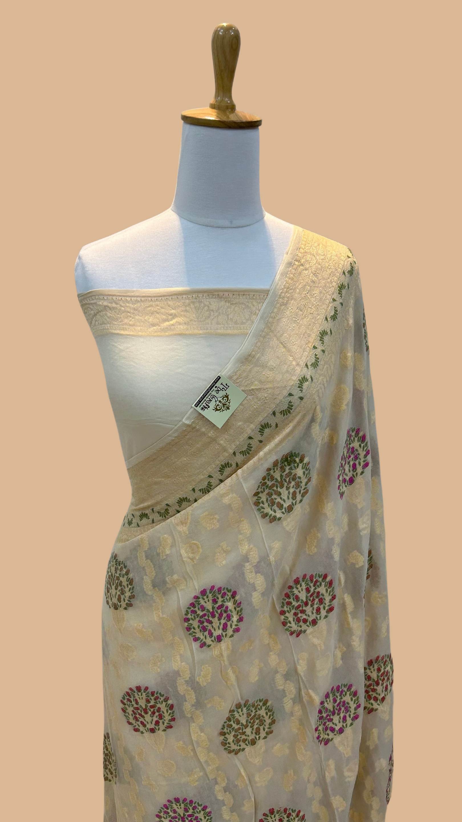 Pure Khaddi Chiffon Banarasi Saree