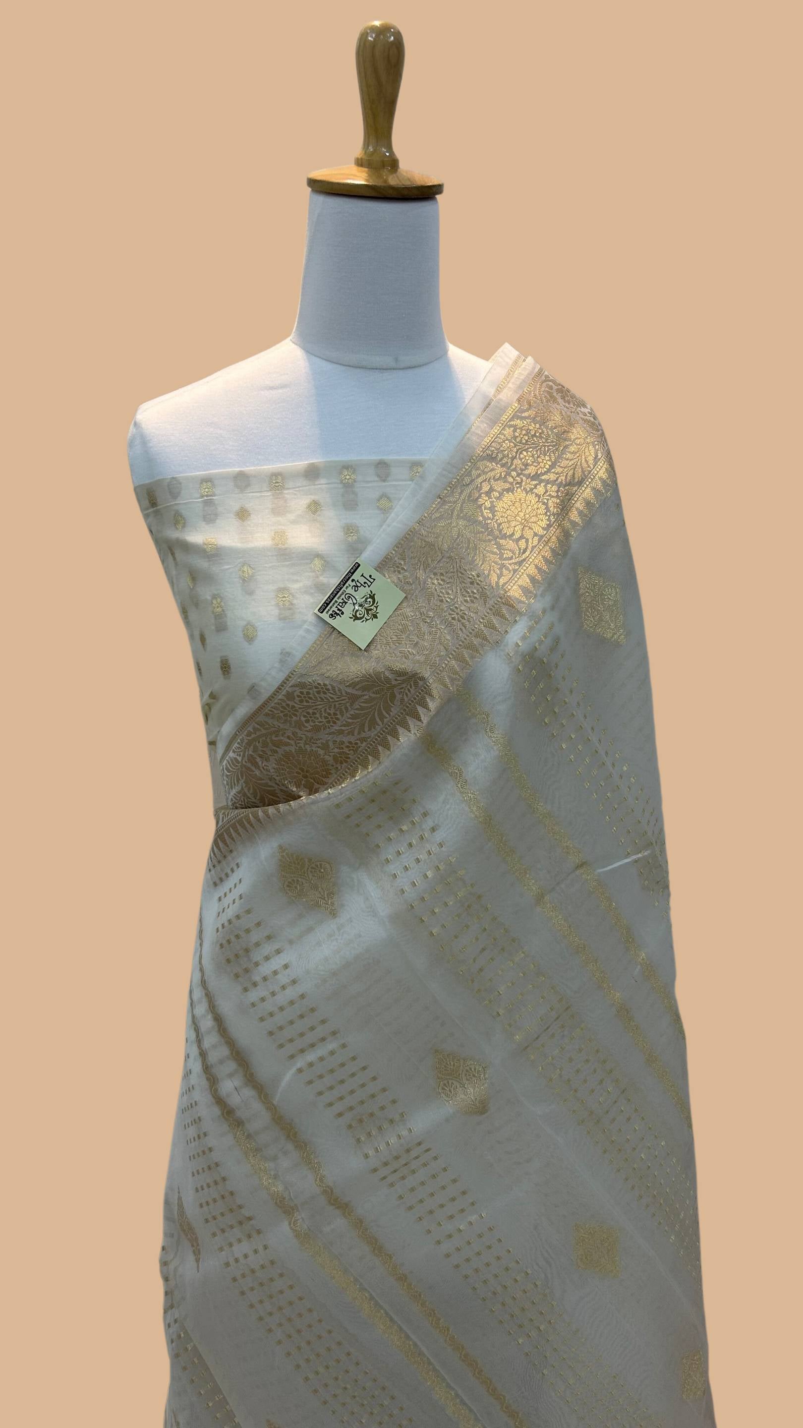 Pure Kora Silk Handloom Banarasi Saree