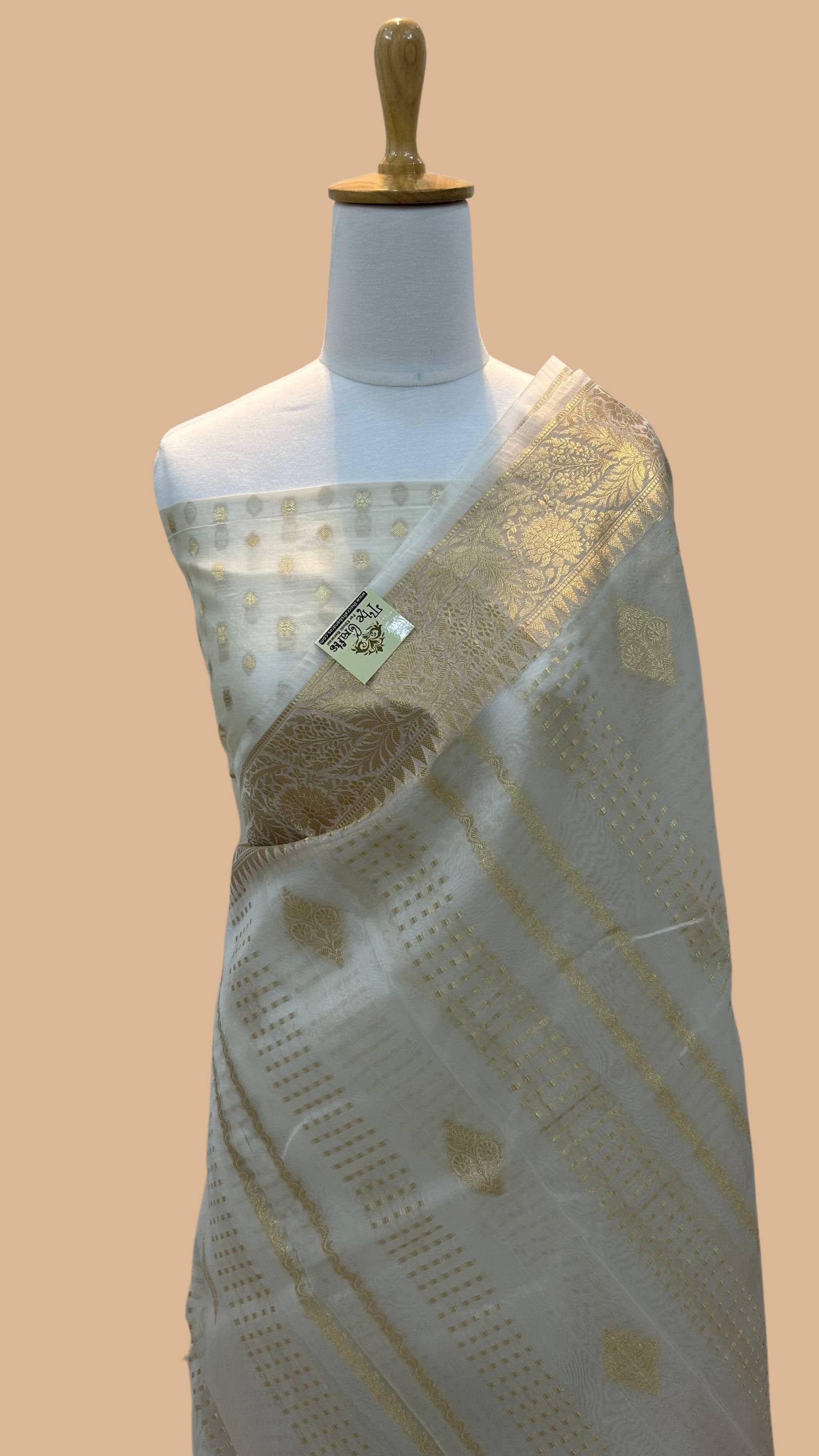 Pure Kora Silk Handloom Banarasi Saree