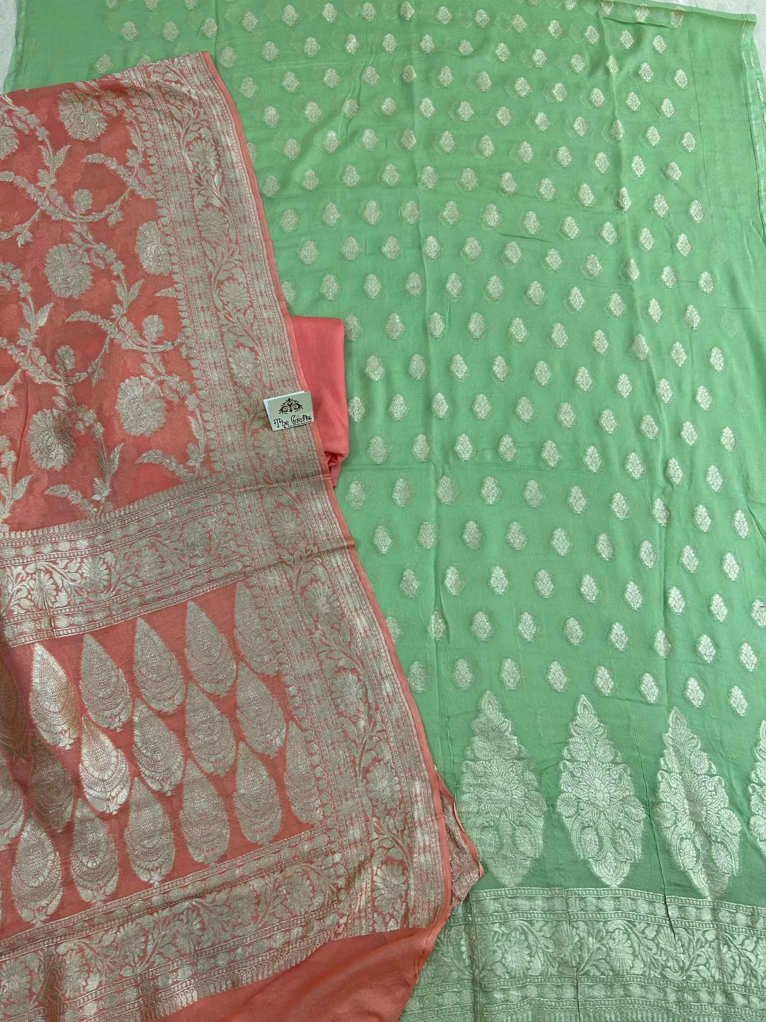 Banarasi Khaddi Georgette Dress Material