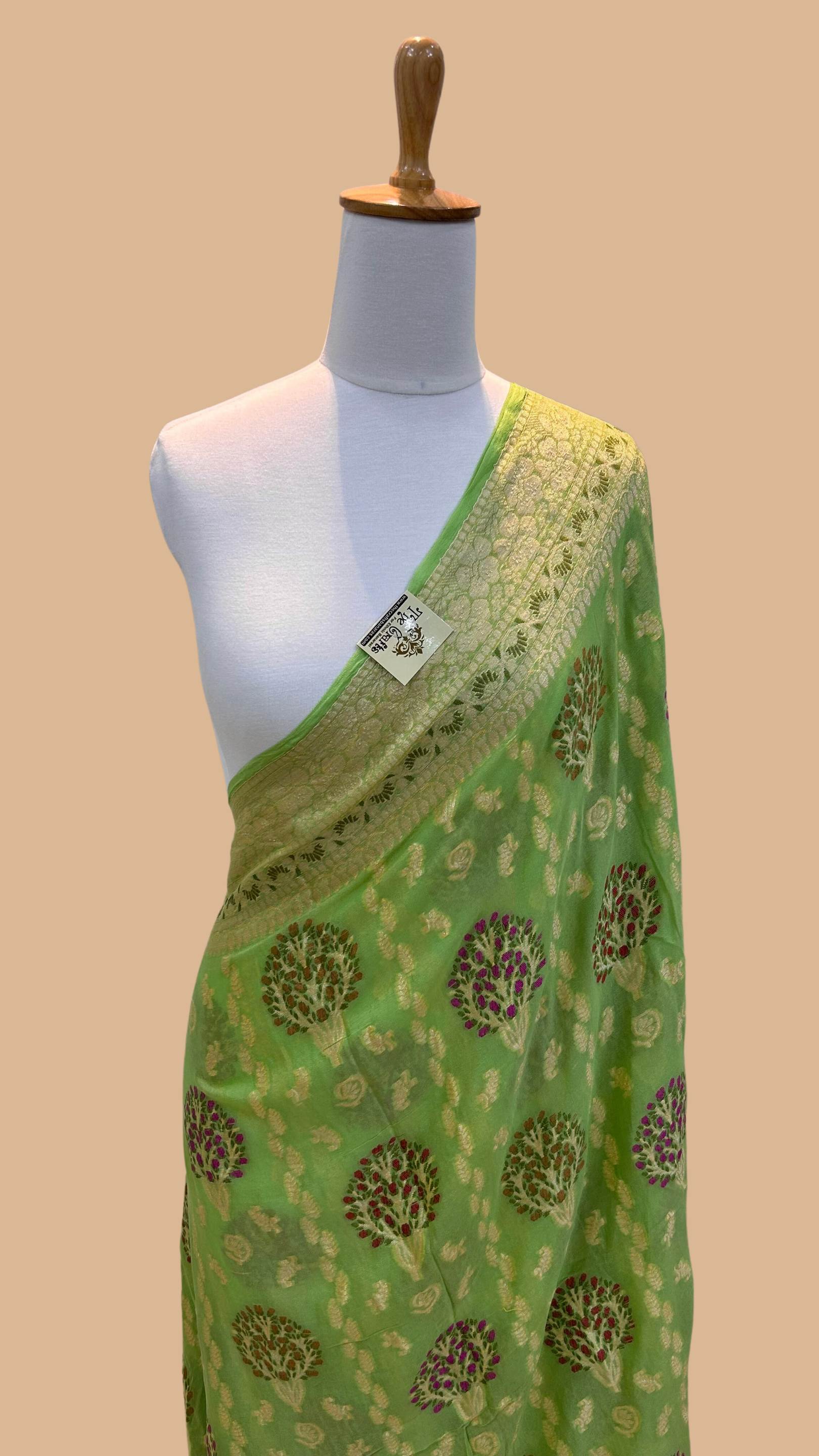 Pure Khaddi Chiffon Banarasi Saree