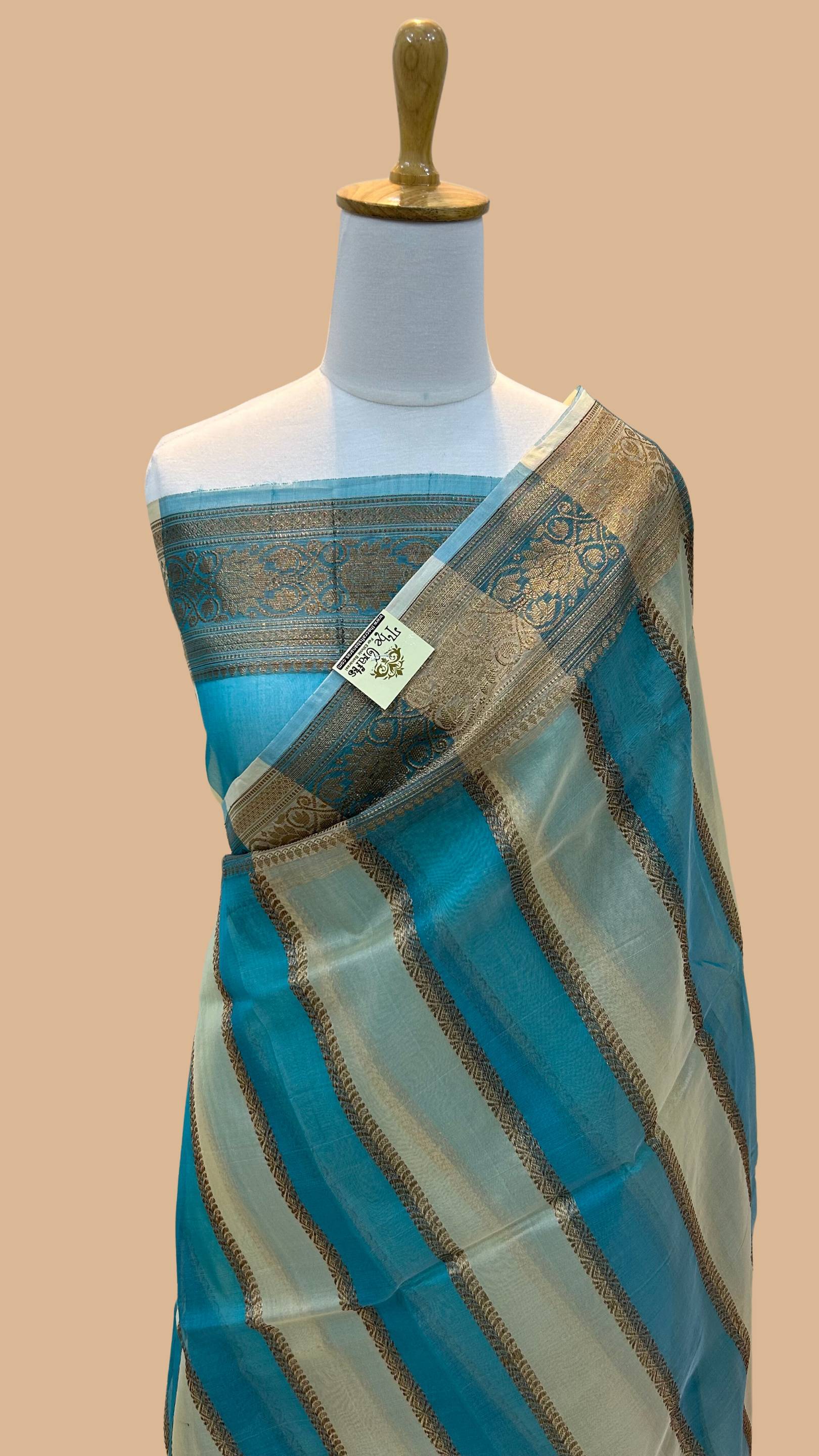 Pure Kora Silk Handloom Banarasi Saree