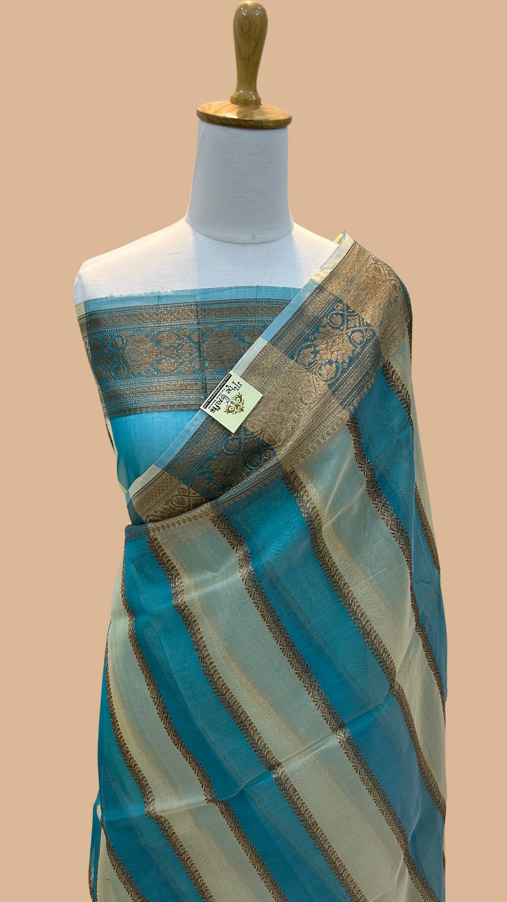 Pure Kora Silk Handloom Banarasi Saree