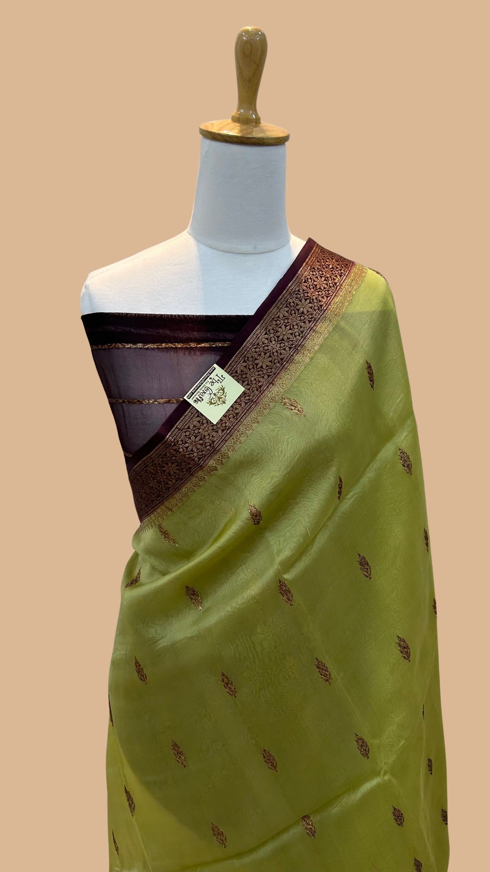 Pure Kora Silk Handloom Banarasi Saree