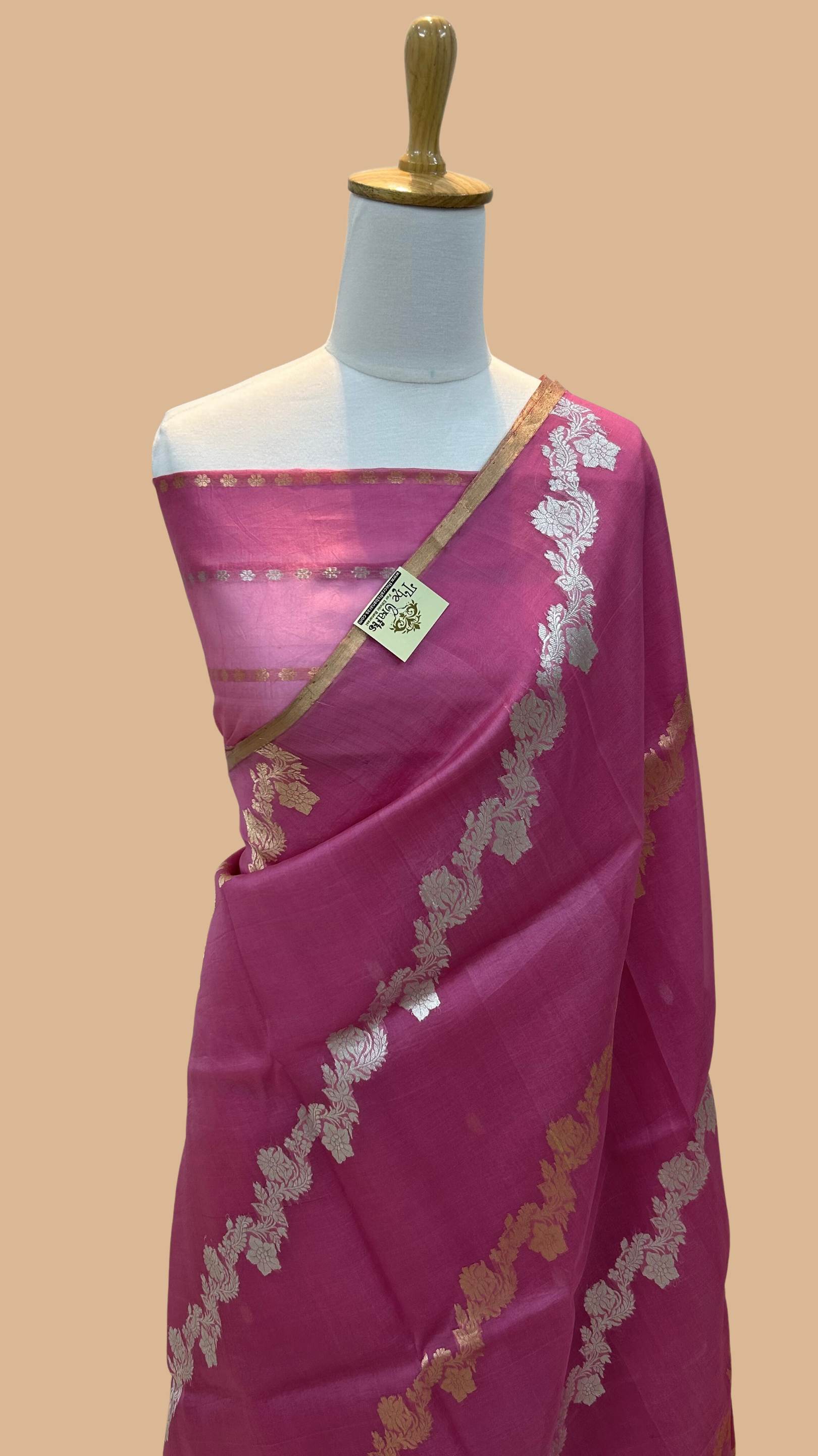 Pure Kora Silk Handloom Banarasi Saree