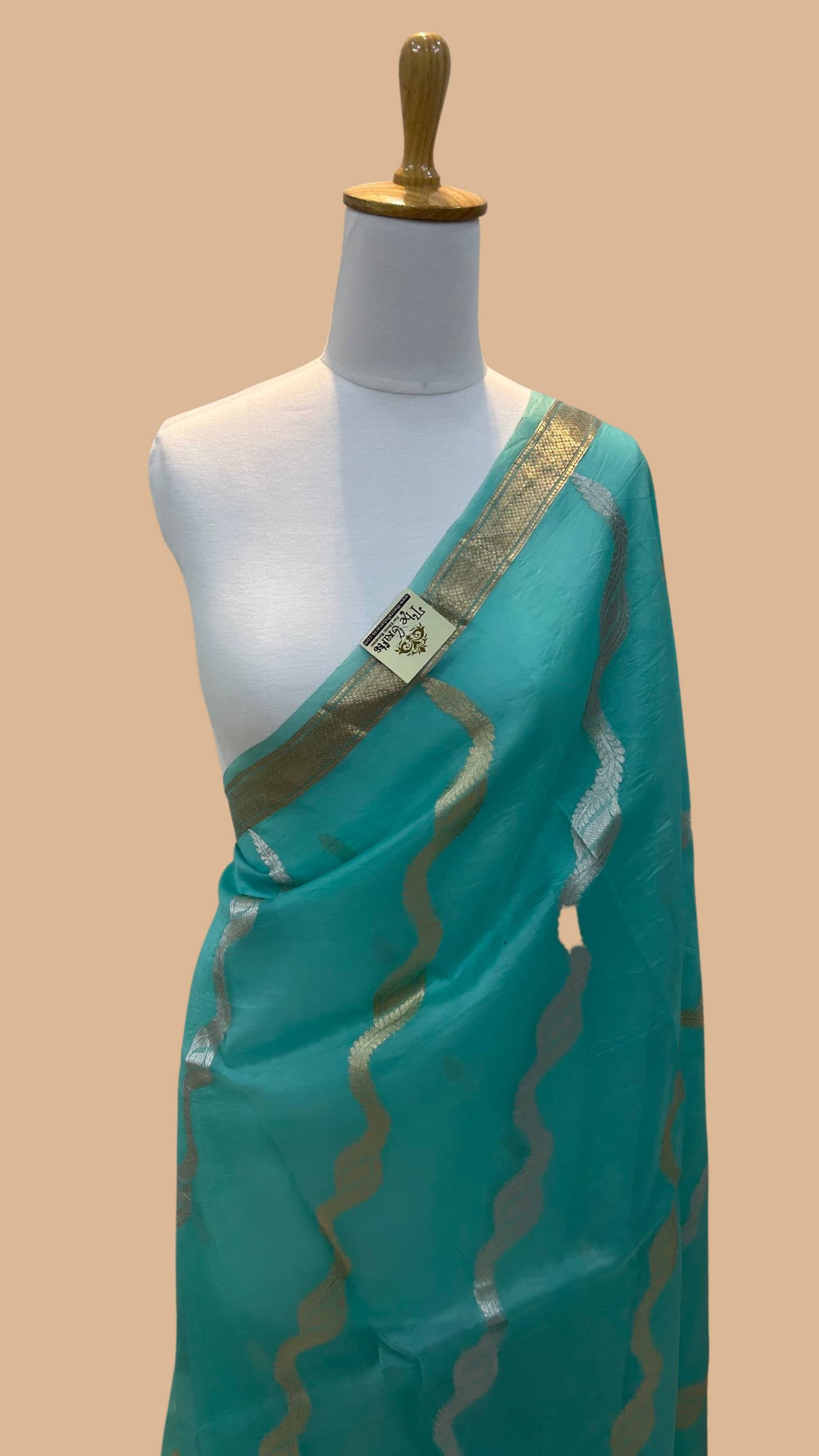 Pure Kora Silk Handloom Banarasi Saree