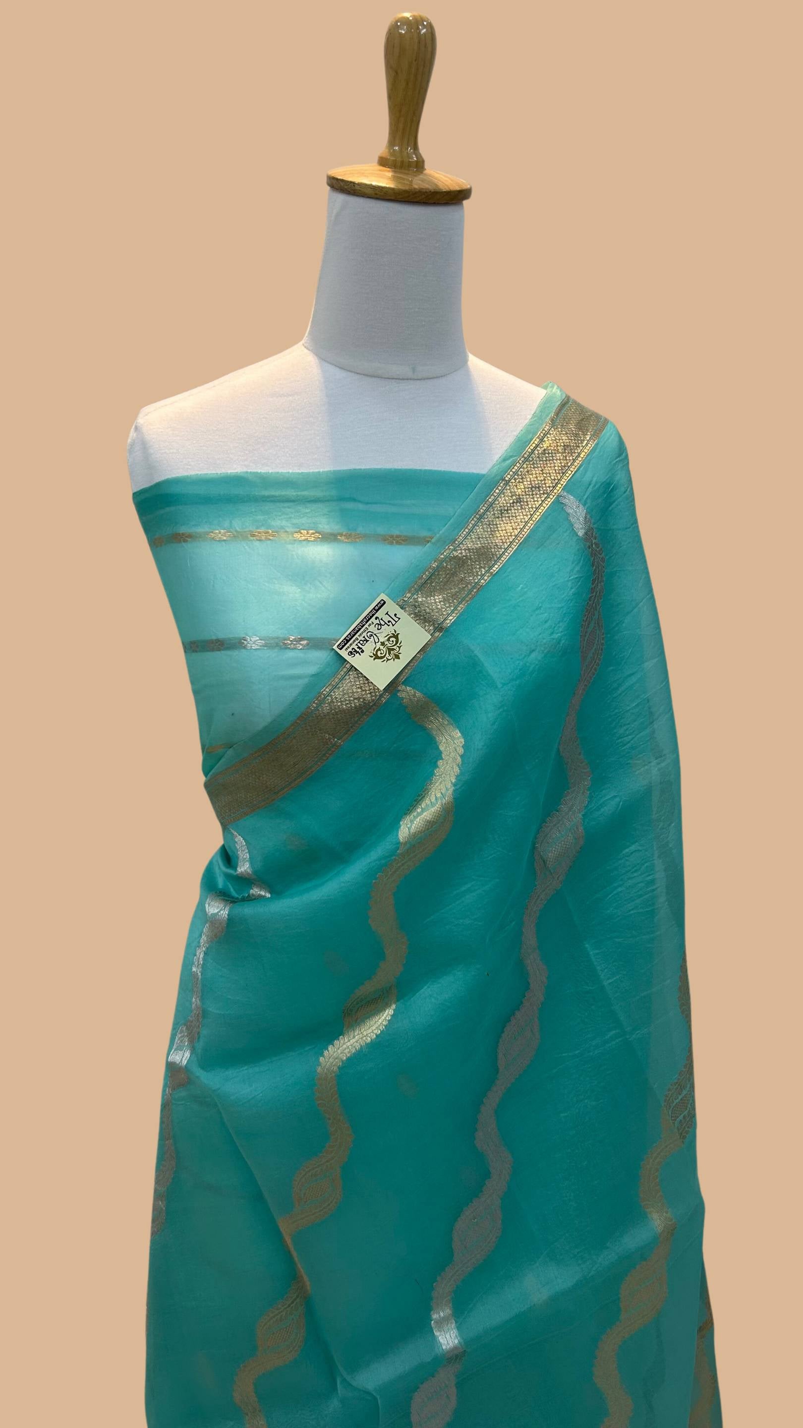 Pure Kora Silk Handloom Banarasi Saree