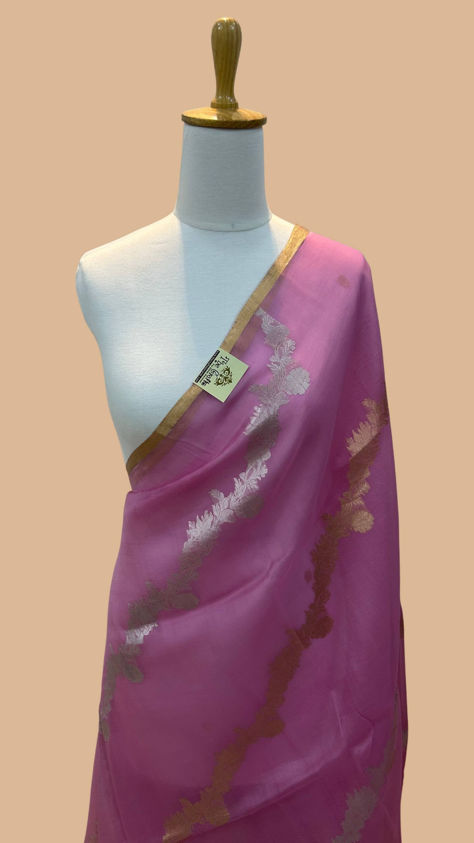 Pure Kora Silk Handloom Banarasi Saree