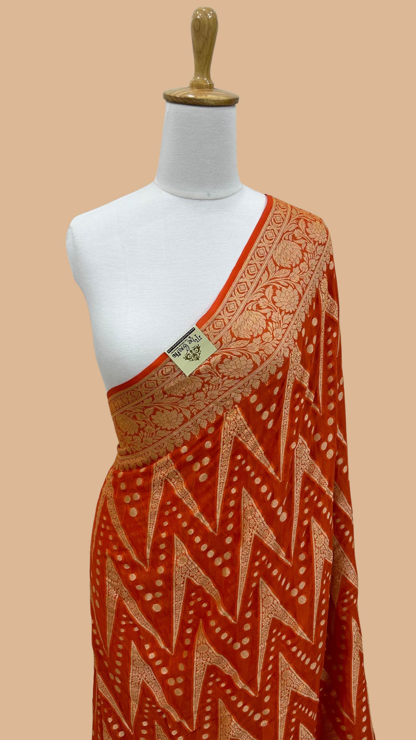 Pure Khaddi Chiffon Banarasi Saree