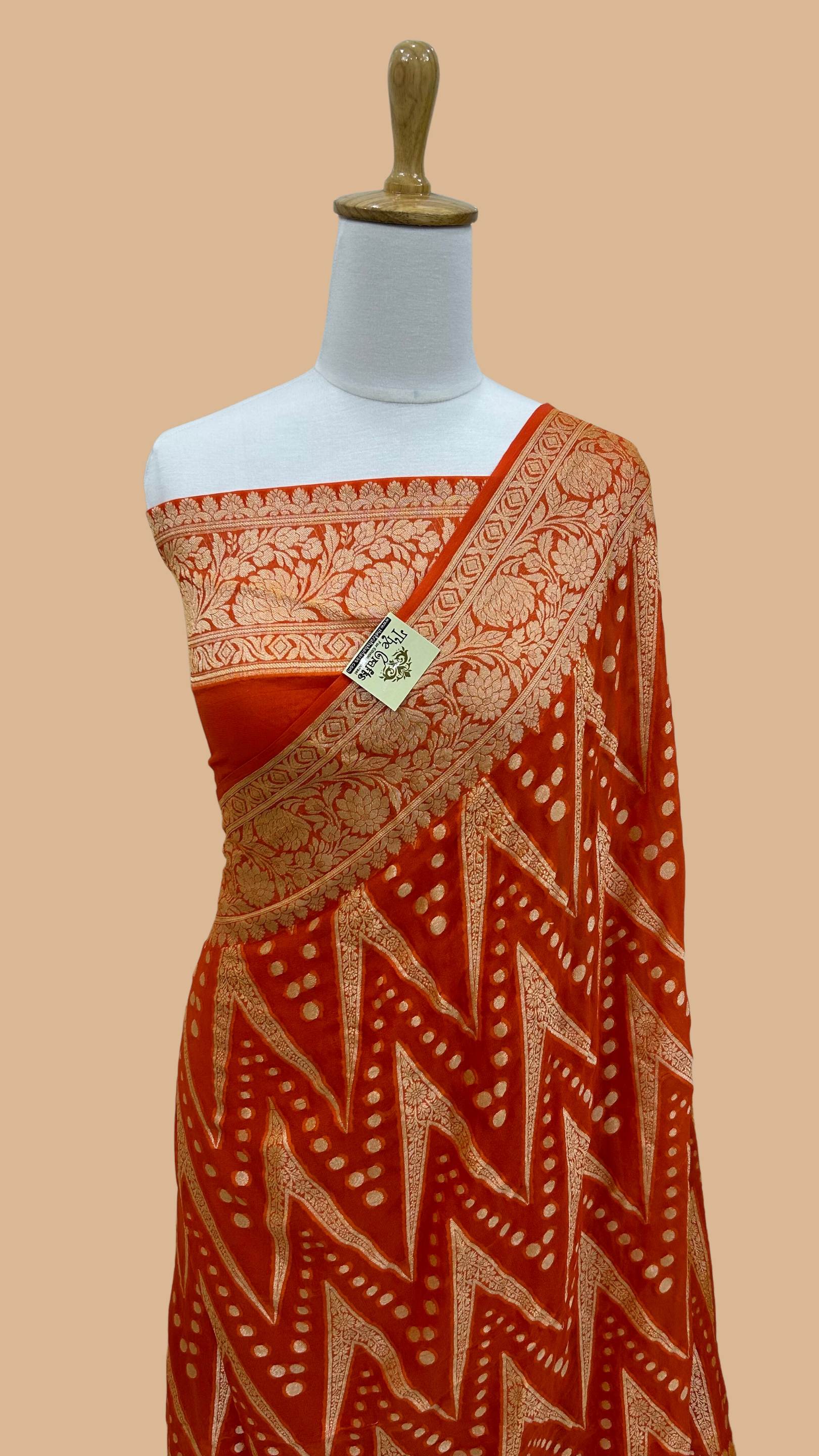 Pure Khaddi Chiffon Banarasi Saree