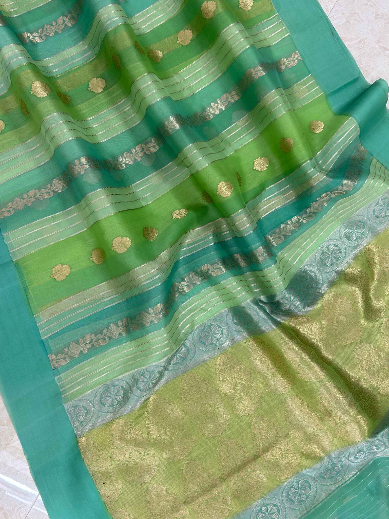 Pure Kora Silk Handloom Banarasi Saree