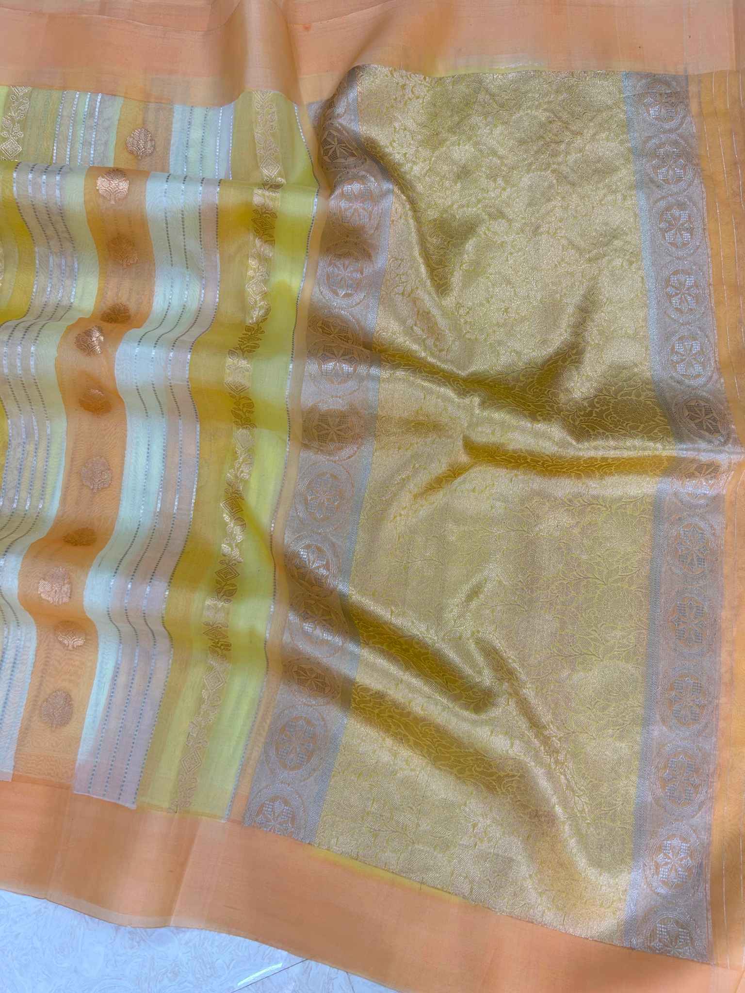 Pure Kora Silk Handloom Banarasi Saree