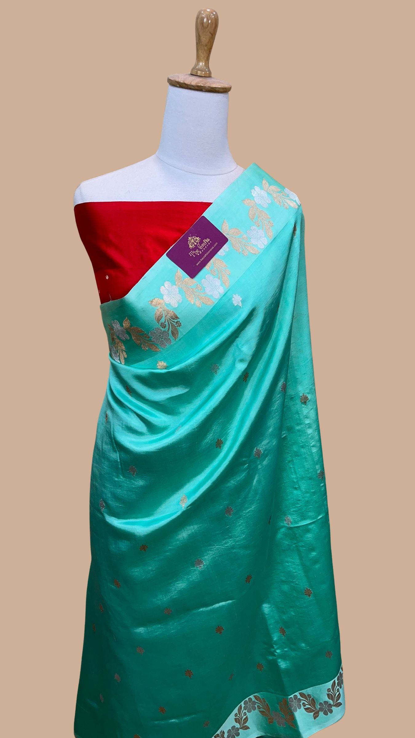 Pure Mango Silk Handloom Banarasi Saree