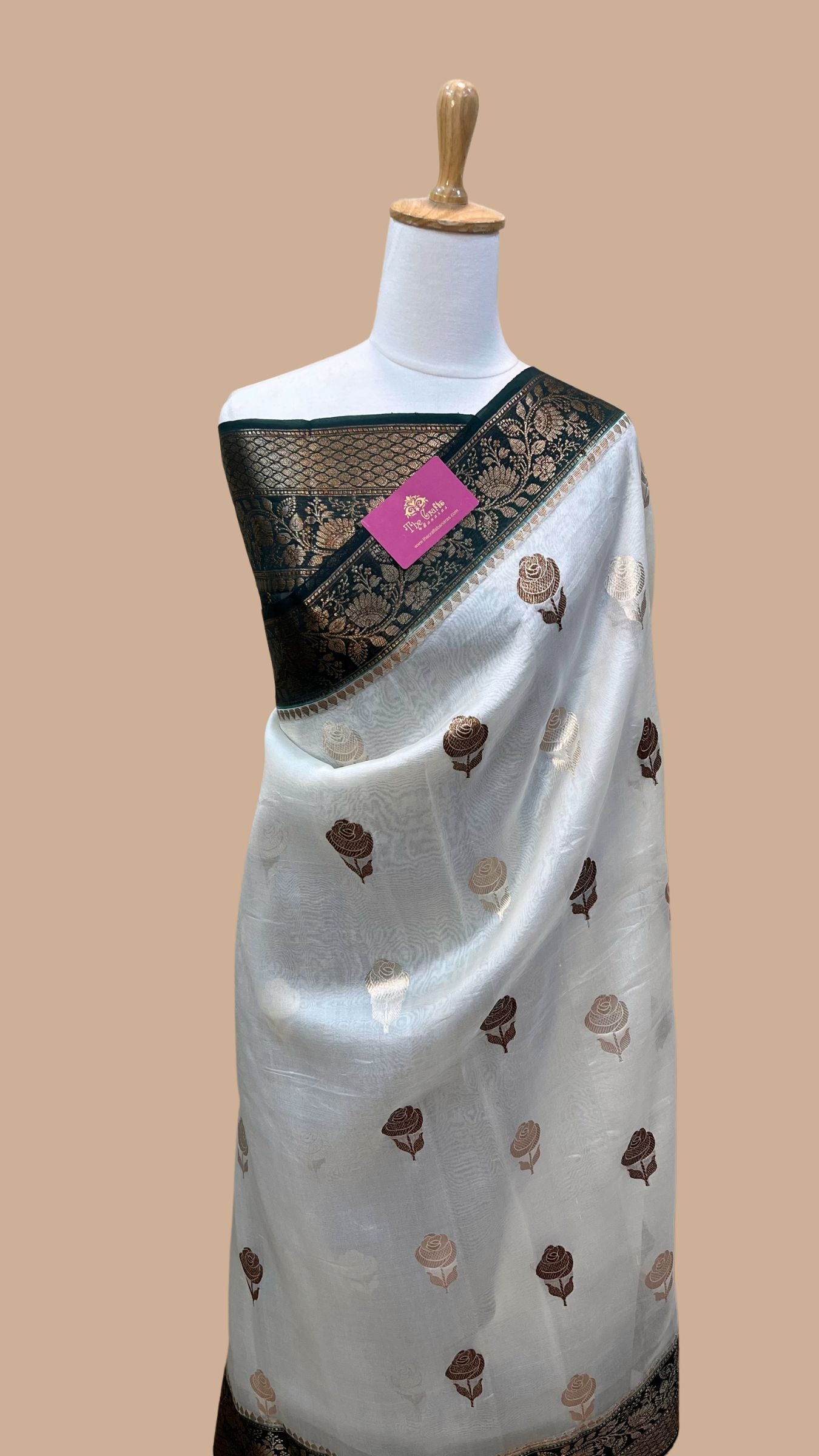Pure Kora Silk Handloom Banarasi Saree