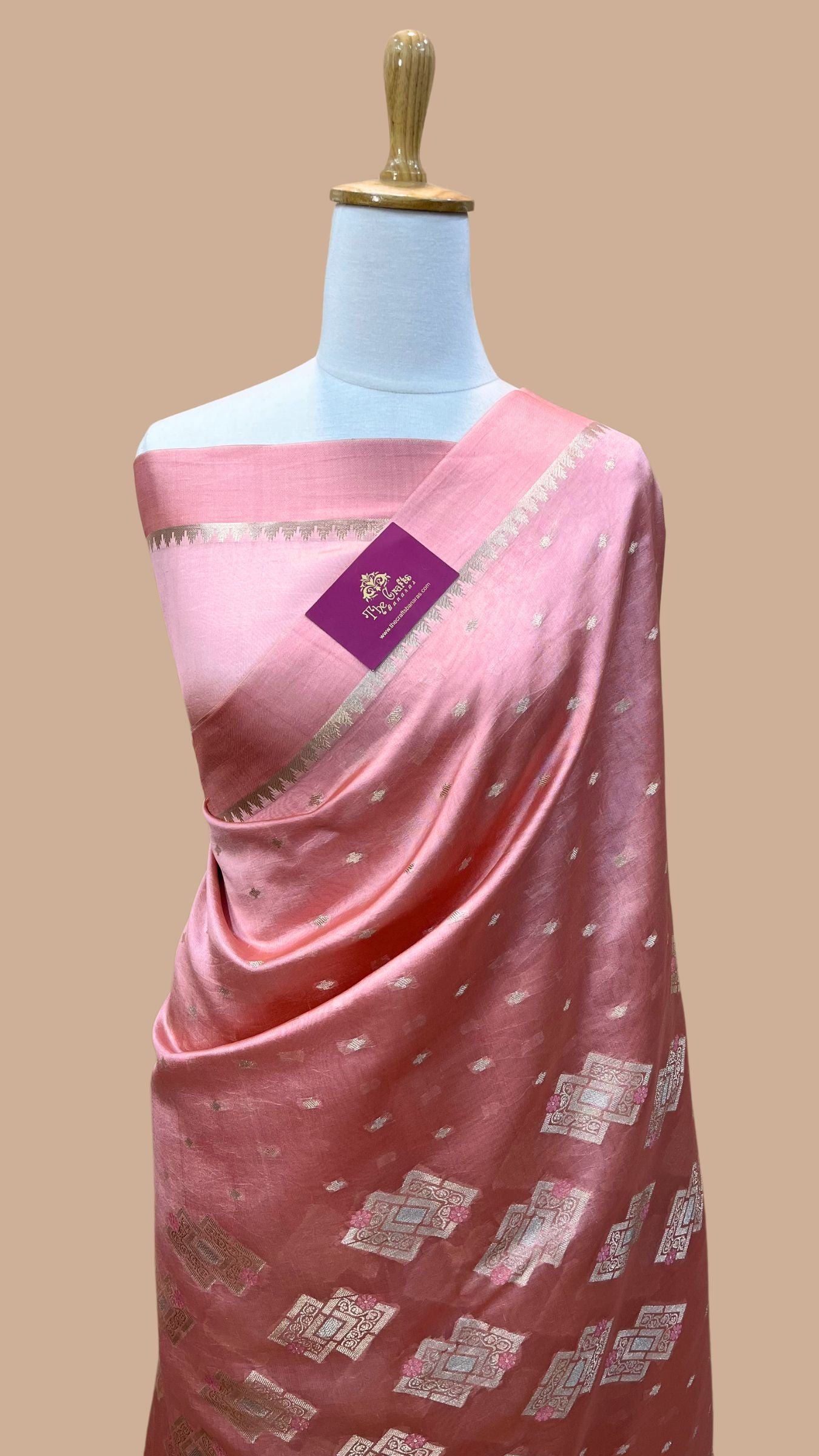 Pure Raw Mango Silk Handloom Banarasi Saree