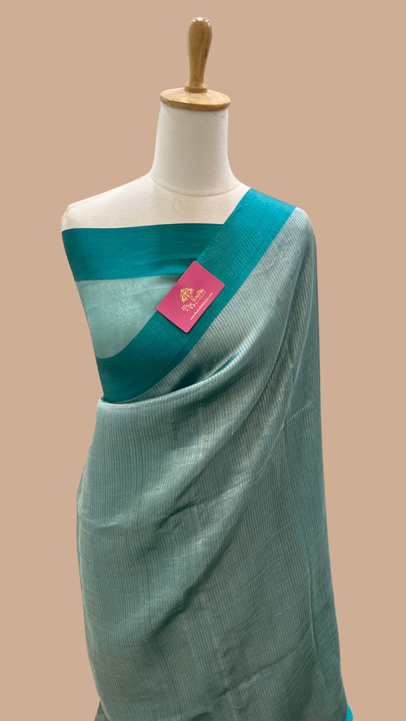 Pure Tissue Silk Handloom Banarasi Saree - with Satin Border