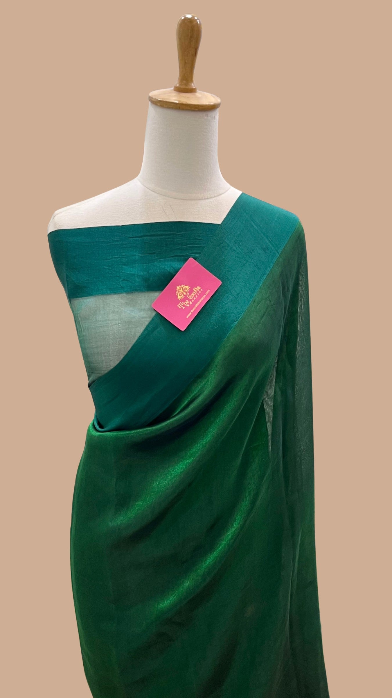 Pure Tissue Silk Handloom Banarasi Saree - with Satin Border