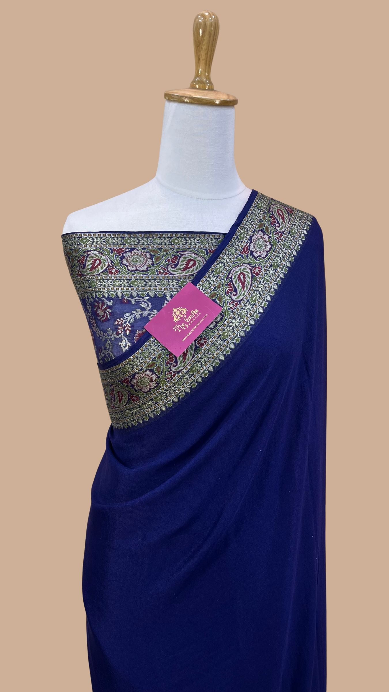 Pure Khaddi Chiffon Banarasi Saree