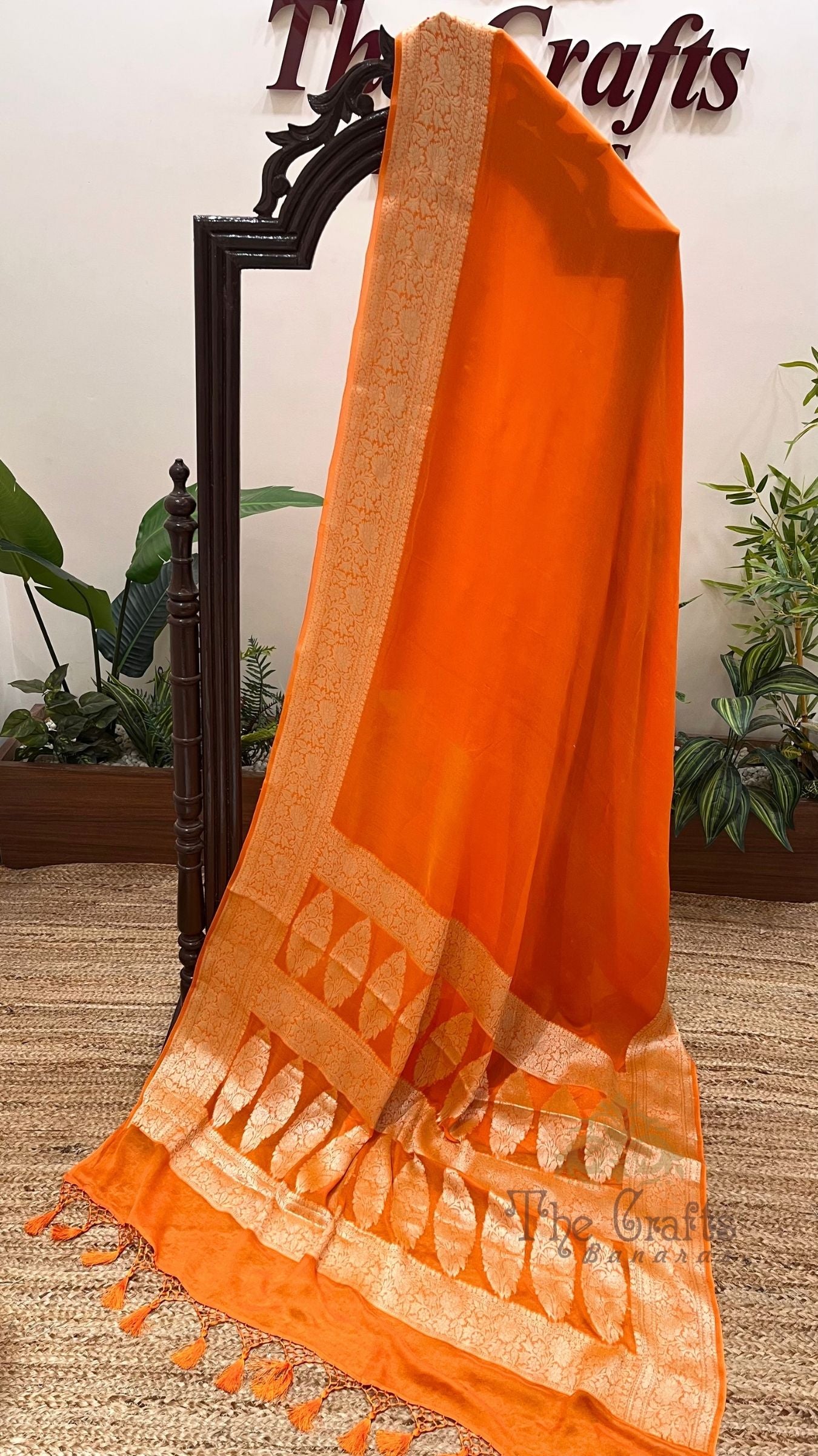 Pure Khaddi Chiffon Banarasi Saree