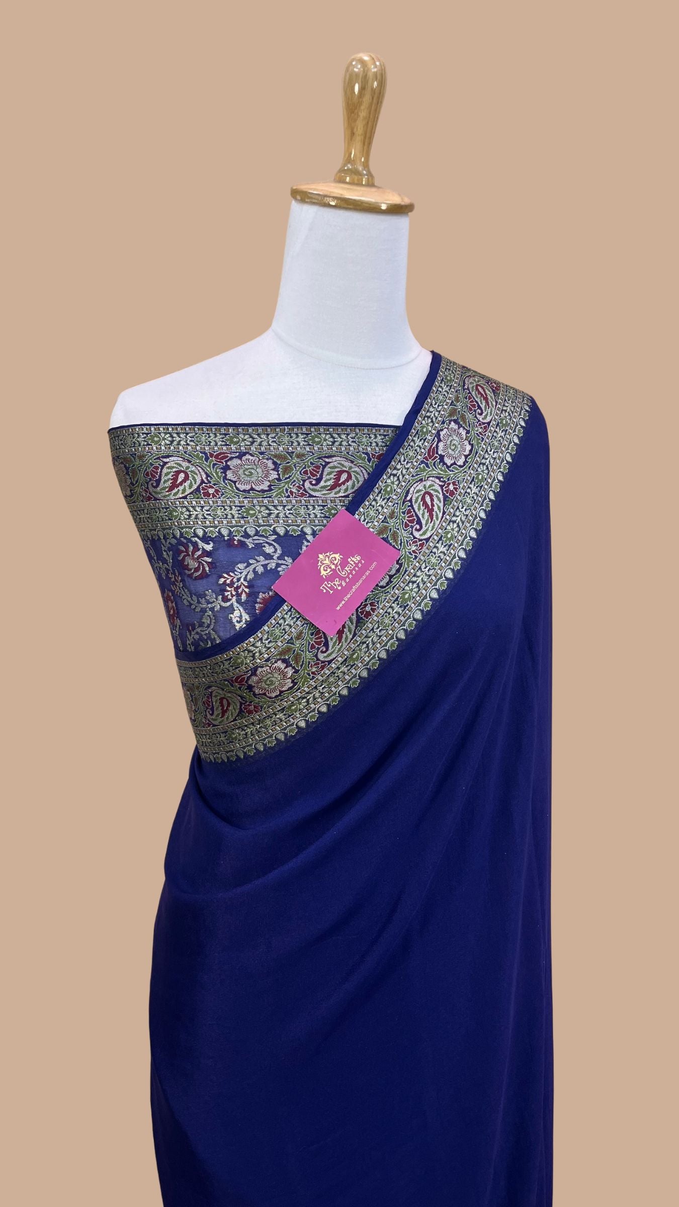 Pure Khaddi Chiffon Banarasi Saree