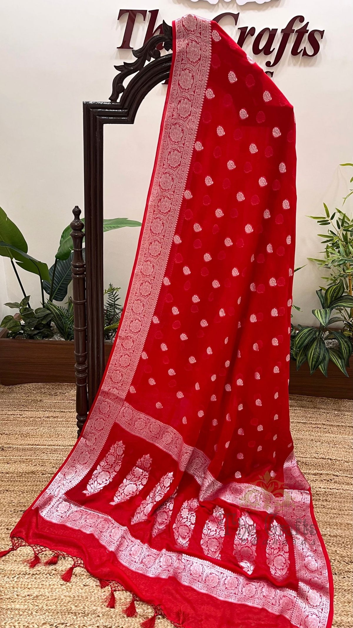 Pure Khaddi Chiffon Banarasi Saree