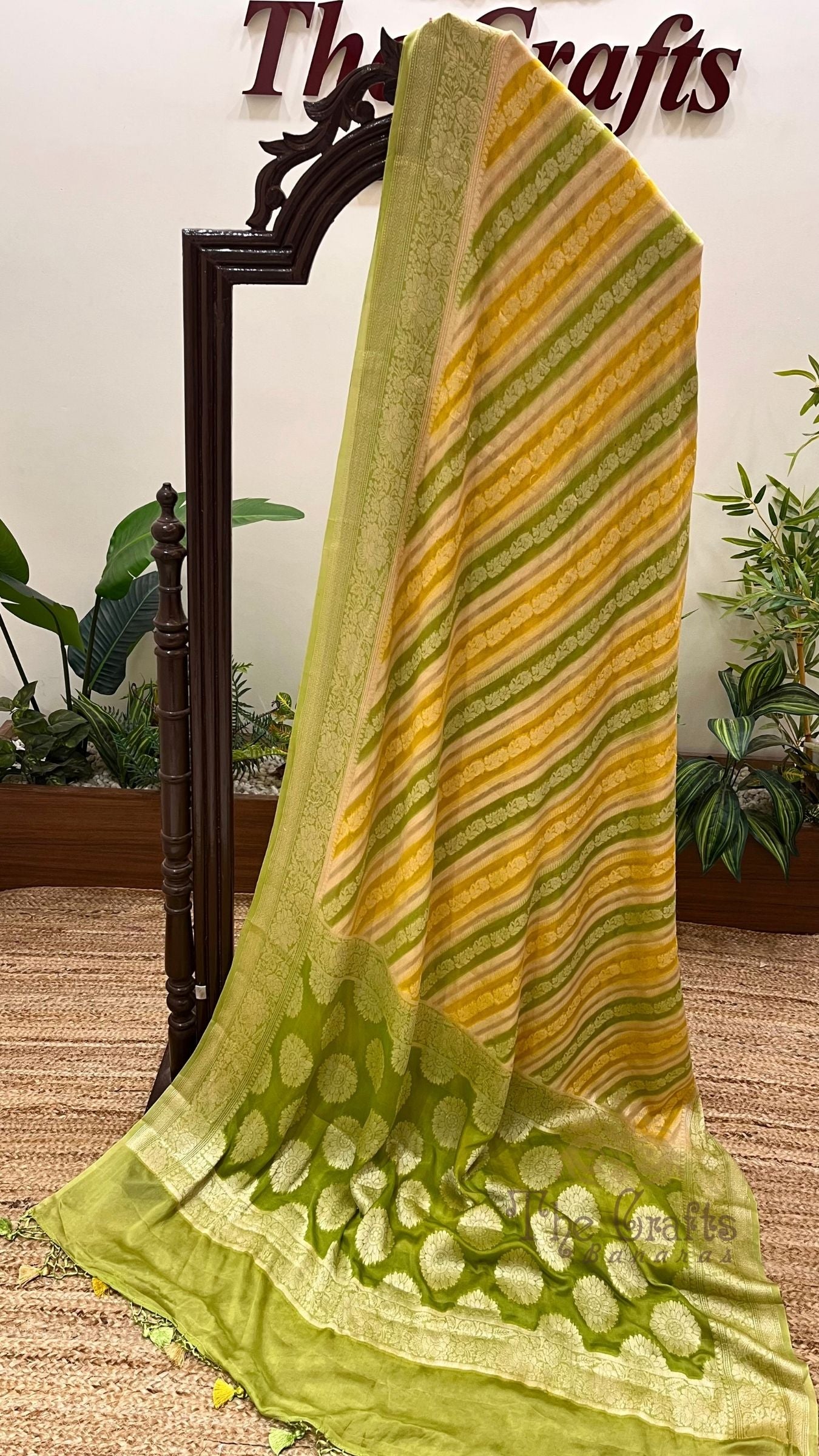 Pure Khaddi Chiffon Banarasi Saree