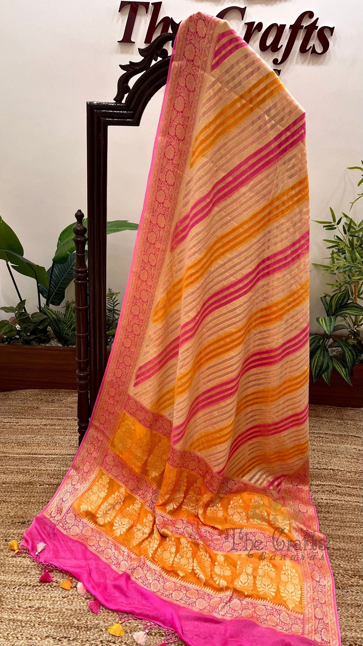 Pure Khaddi Chiffon Banarasi Saree